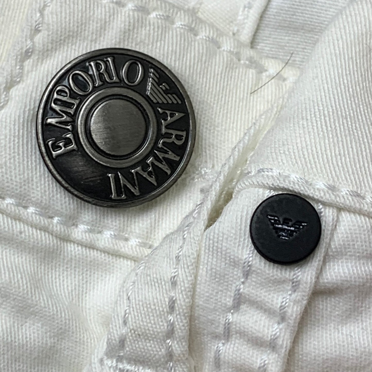 Emporio Armani executive program white chinos