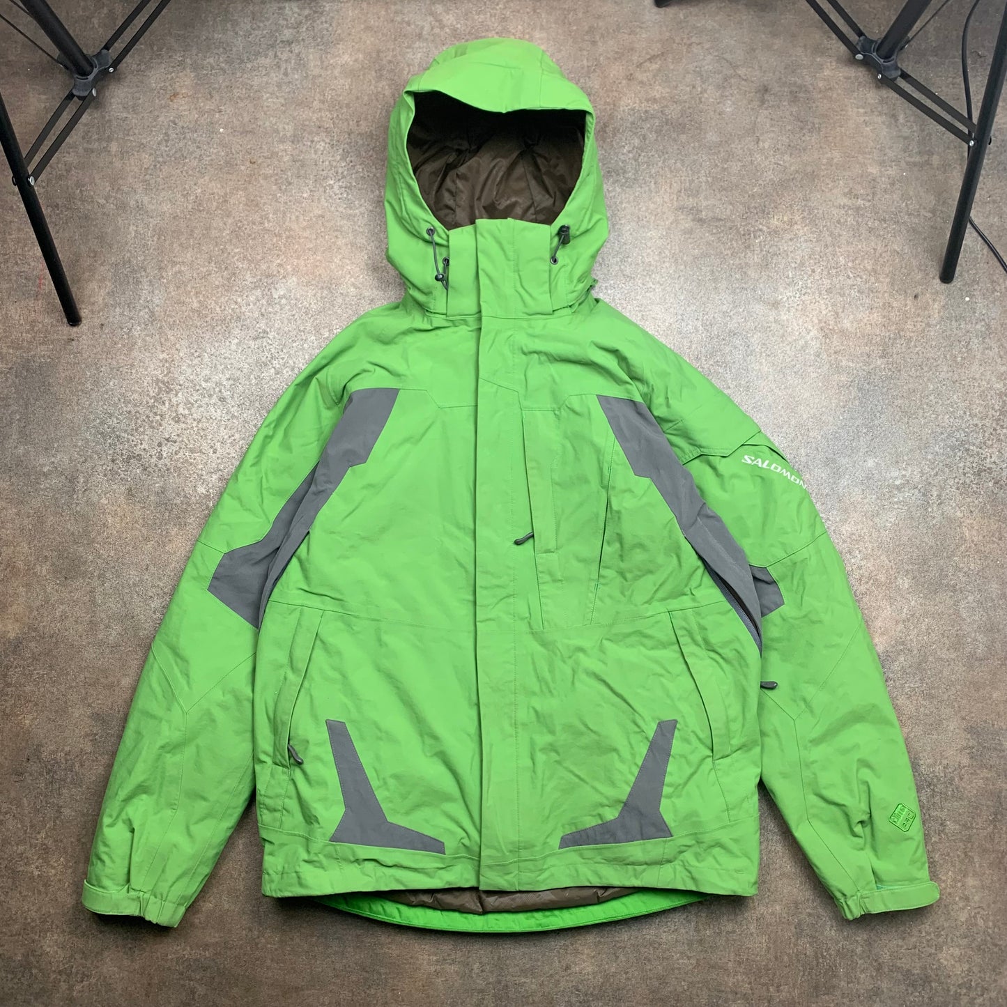 Salomon 00s 2 in 1 green grey utilised ski jacket