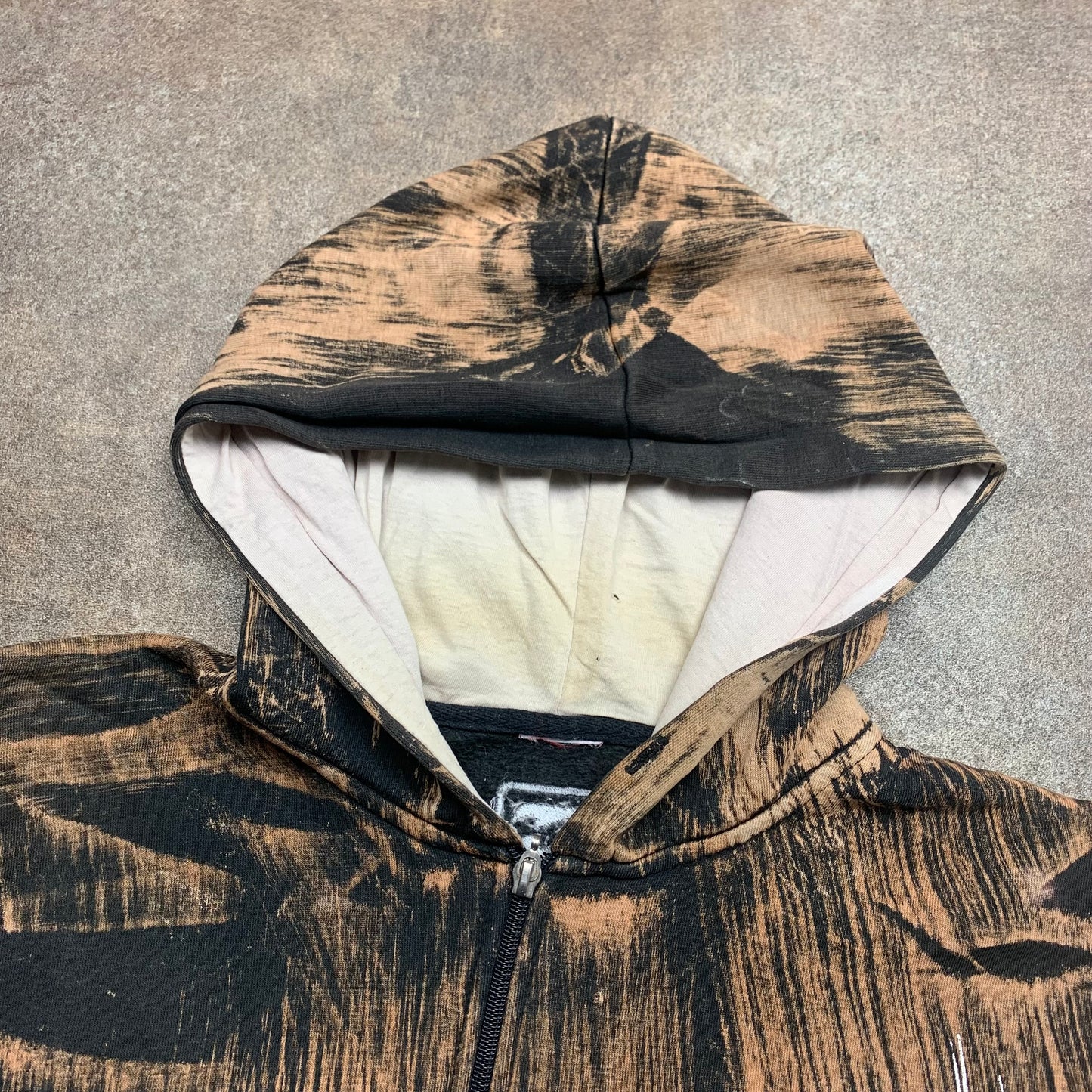 Billabong 00s graphic brown zip hoodie