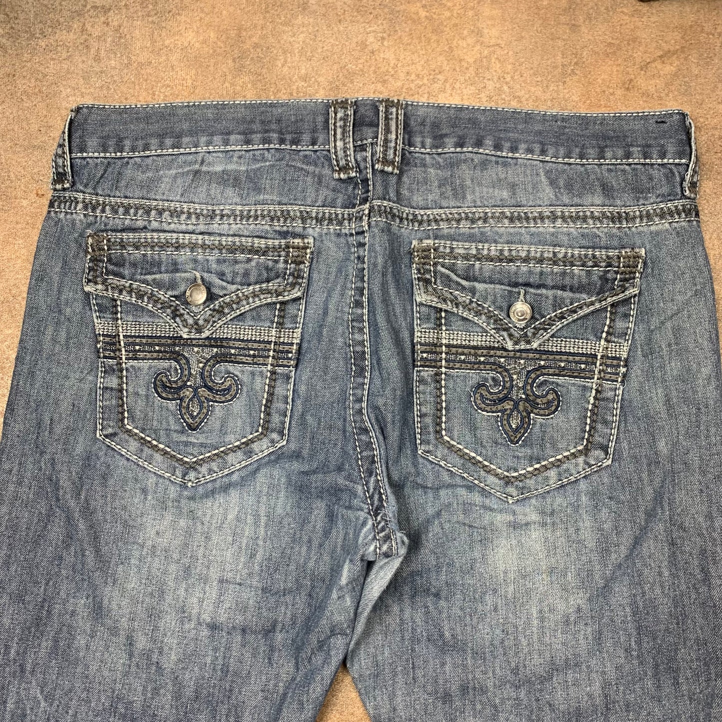 Xtreme Couture 00s baggy flared grunge jeans