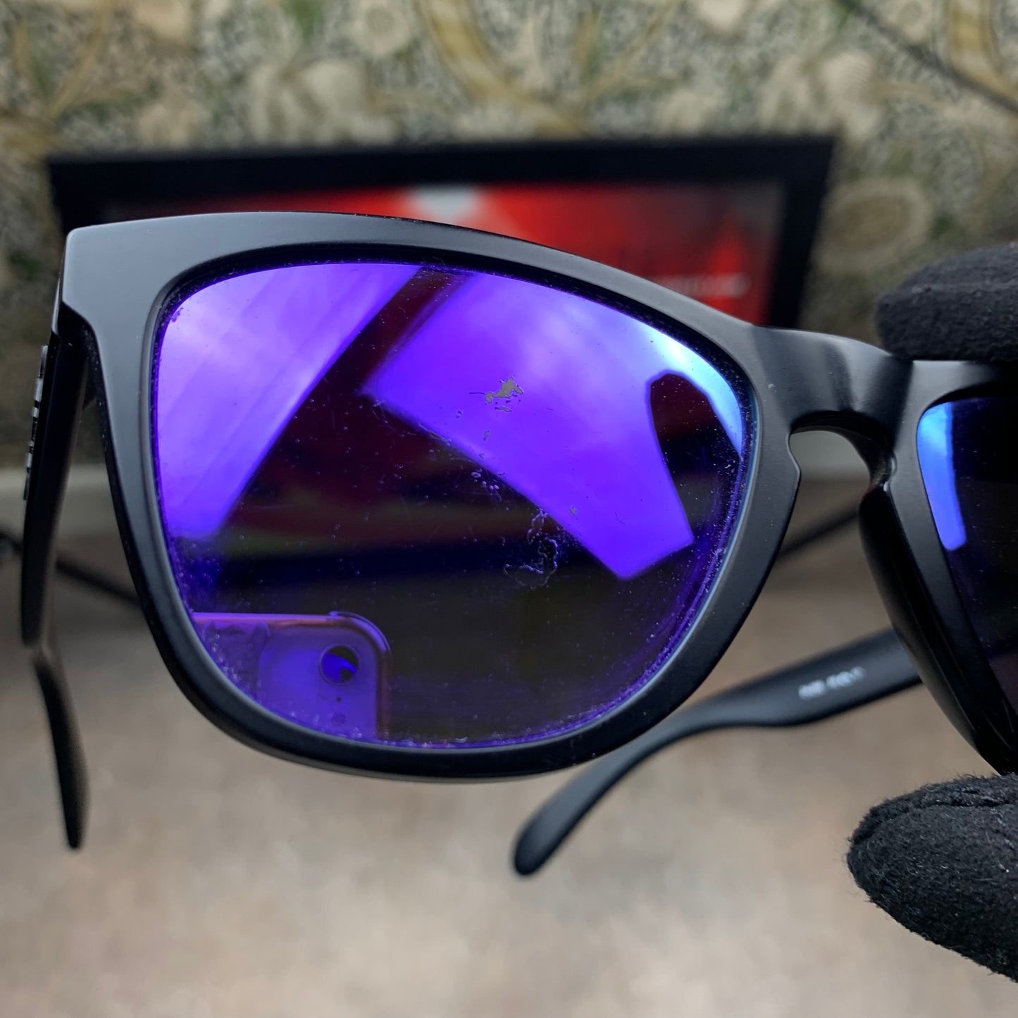 Oakley Frogskin black purple sunglasses