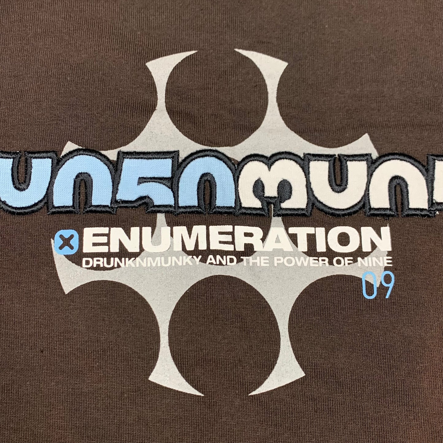 Drunknmunky 00s brown faded graphic tee