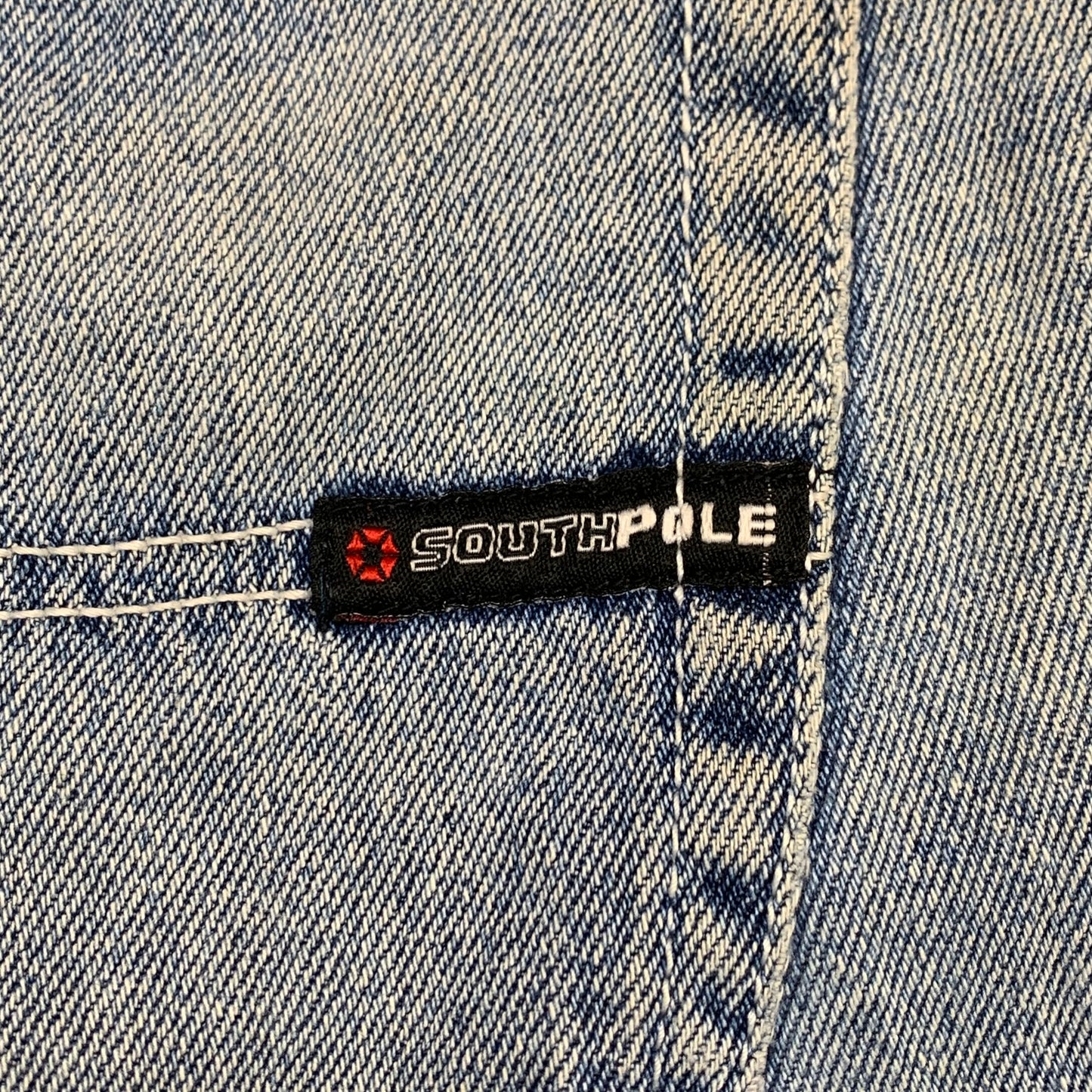 Southpole 00s pale blue baggy jorts