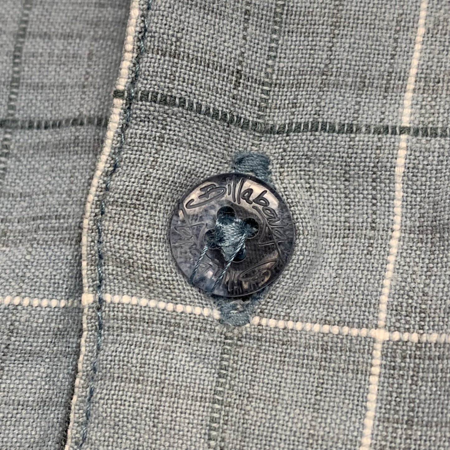 Billabong 00s blue checked button shirt