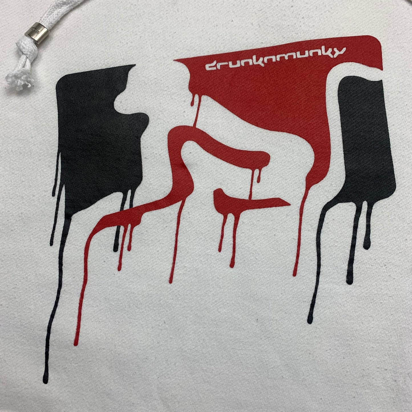 Drunknmunky 00s graphic boxy hoodie