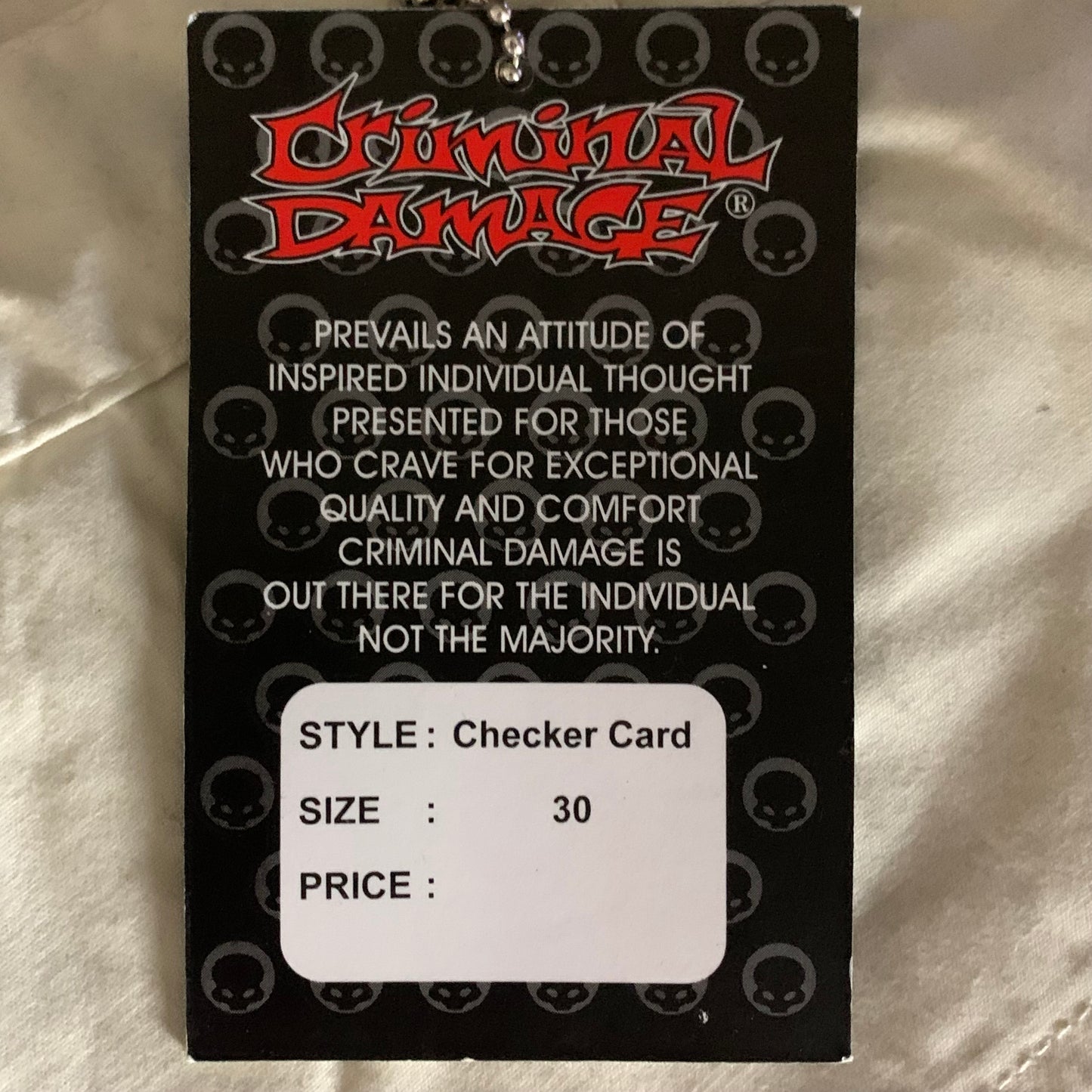 Criminal Damage 90s baggy checked cargo jeans