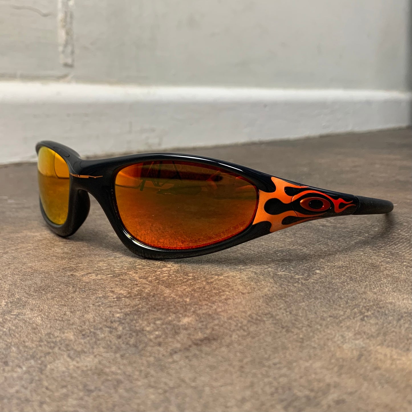 Oakley Software 90s flame graphic Straight Jacket sunglasses