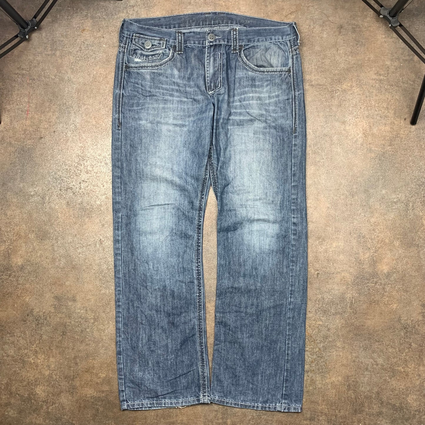 Xtreme Couture 00s baggy flared grunge jeans