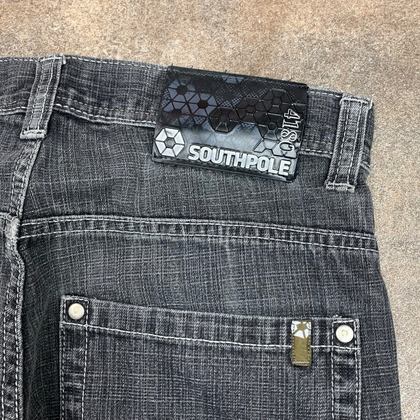 Southpole 00s baggy black grey jeans