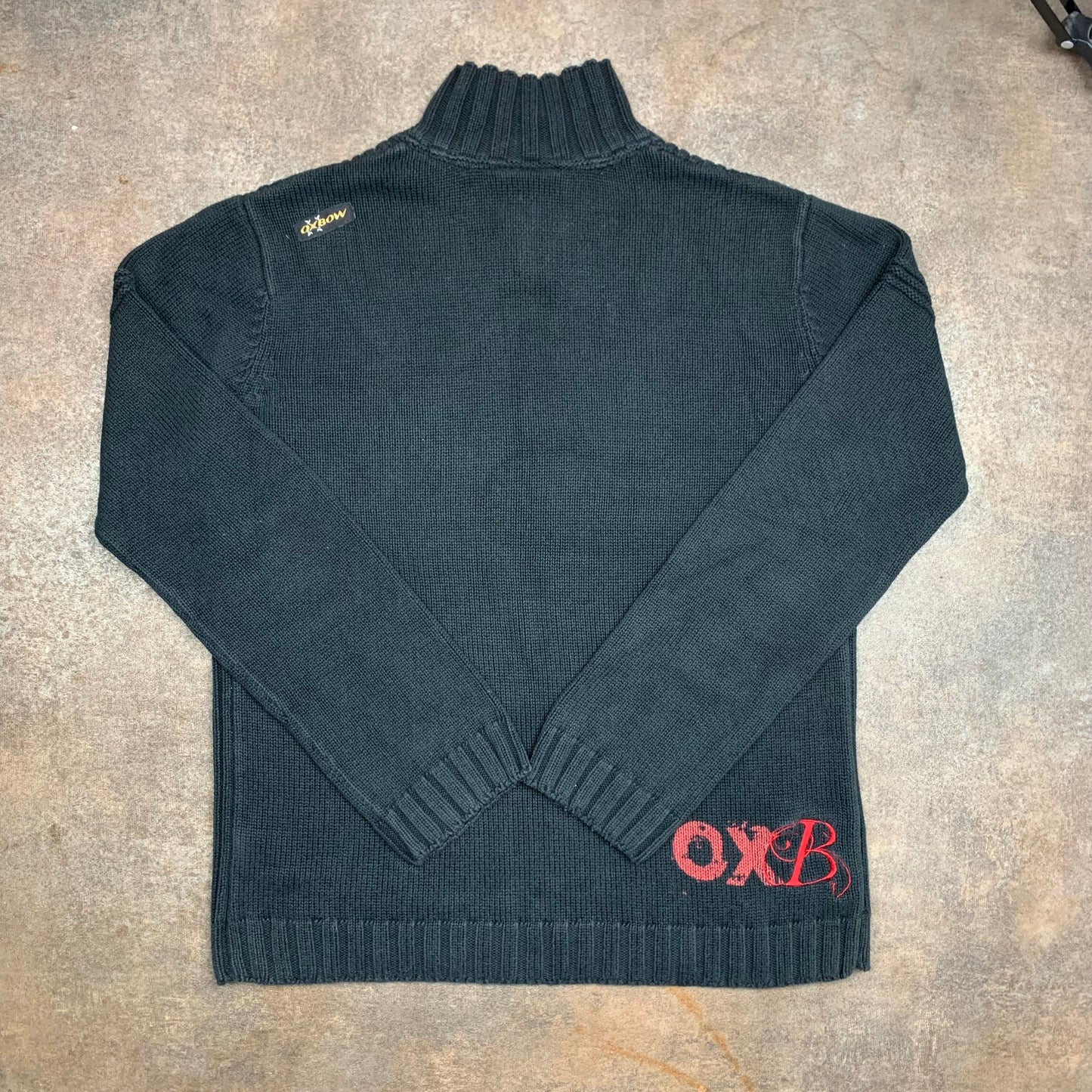 Oxbow 00s embroidered quarter zip knit