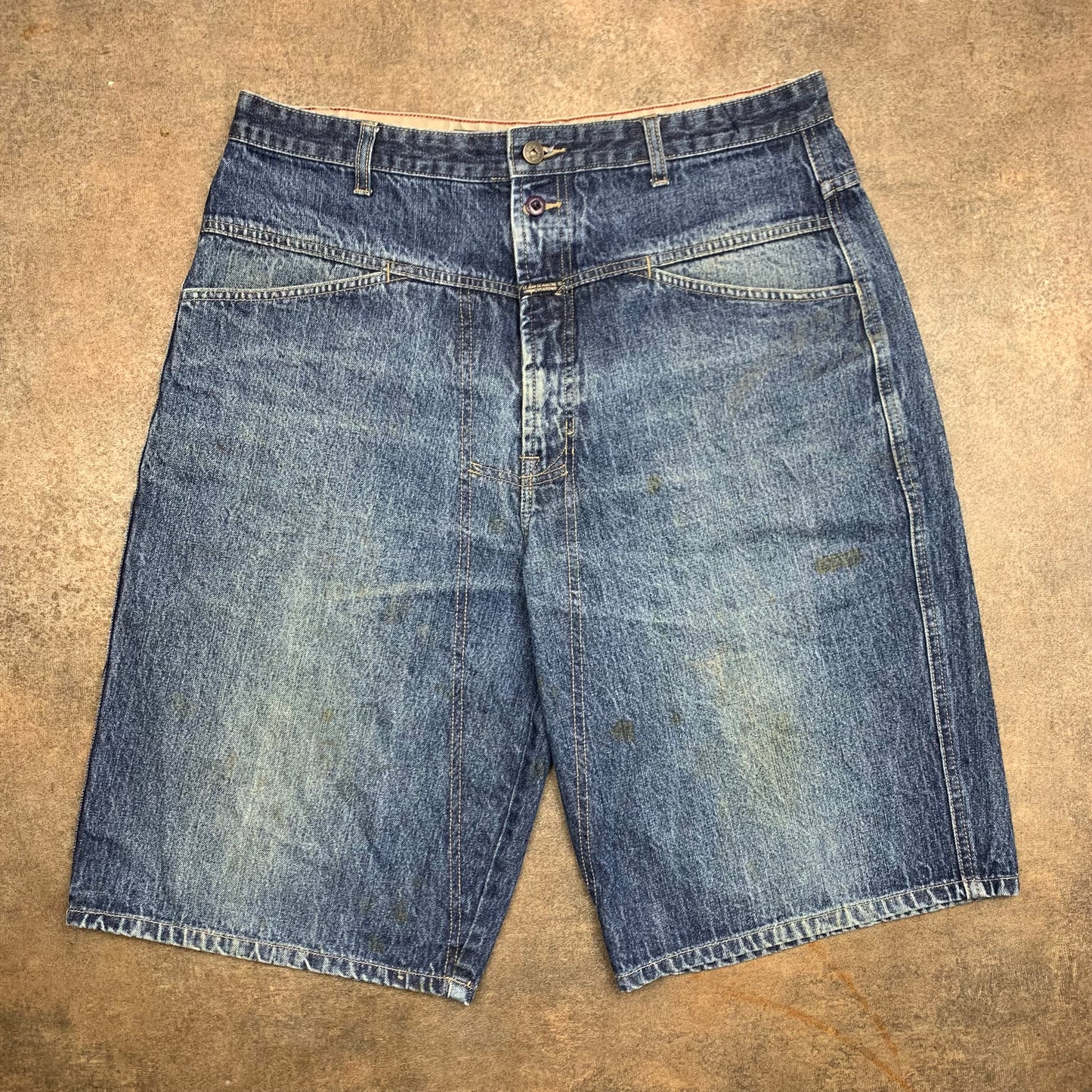 Marithé et François Girbaud 00s baggy navy jorts