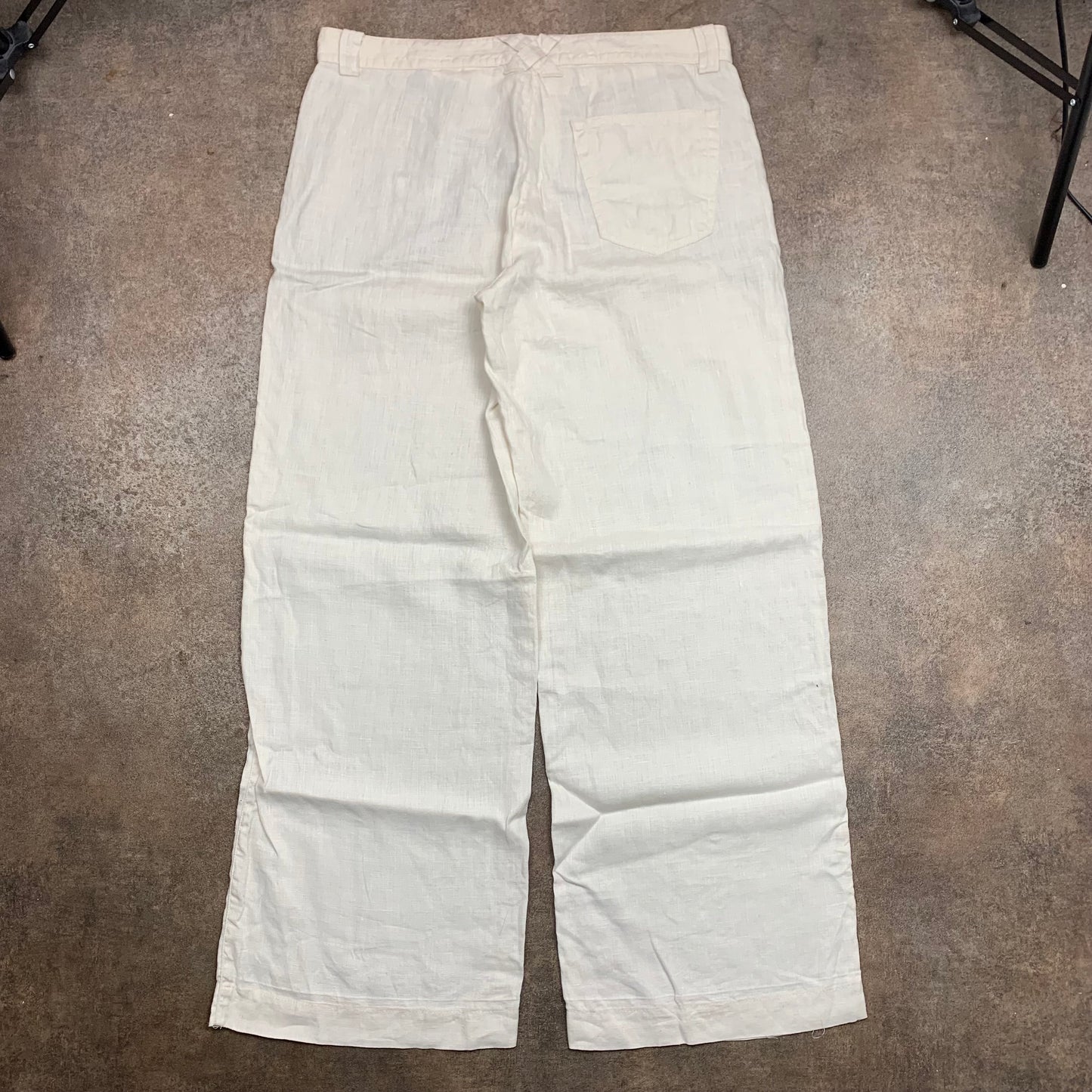 Armani Jeans 00s cream baggy linen jeans