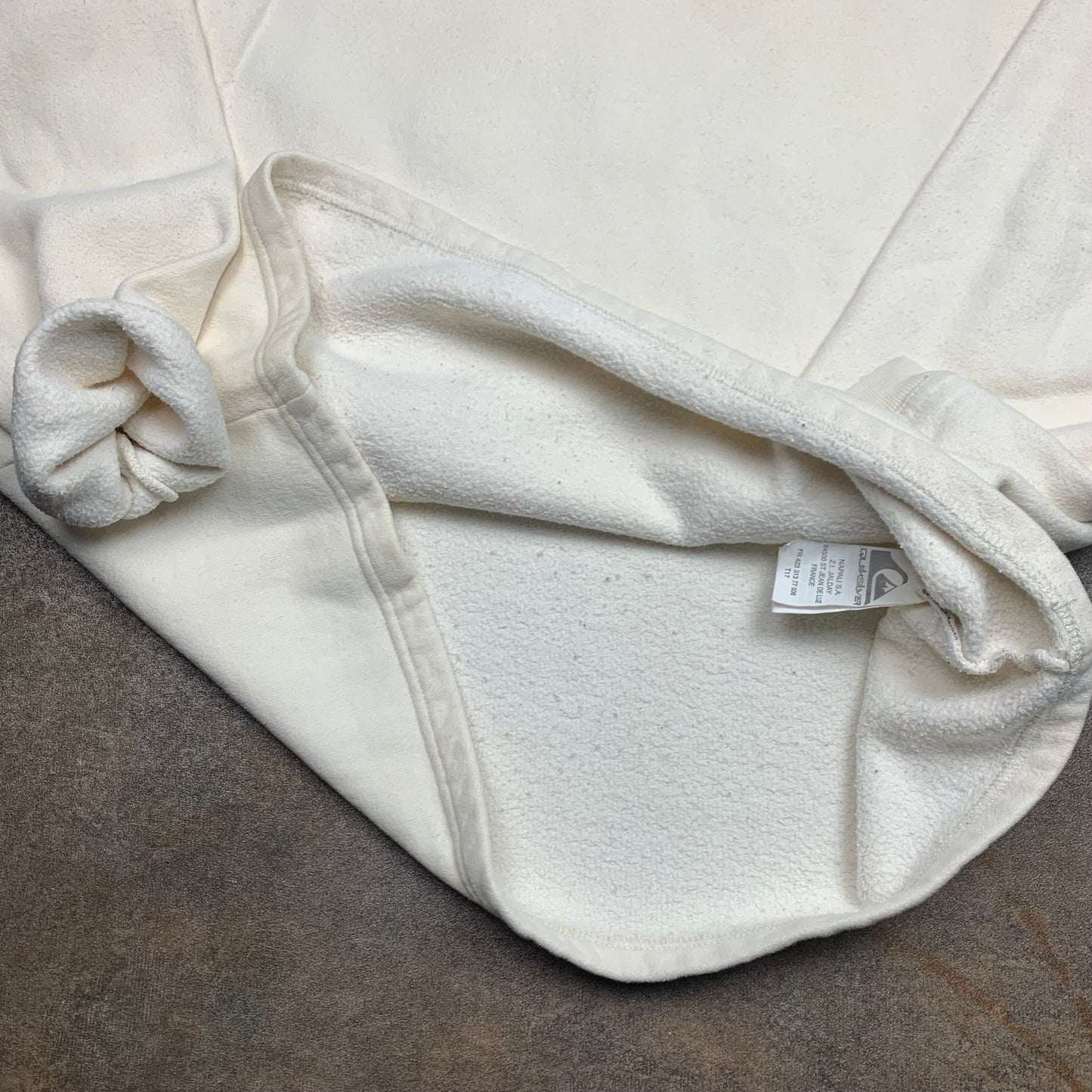 Quiksilver 90s cream graphic boxy sweatshirt