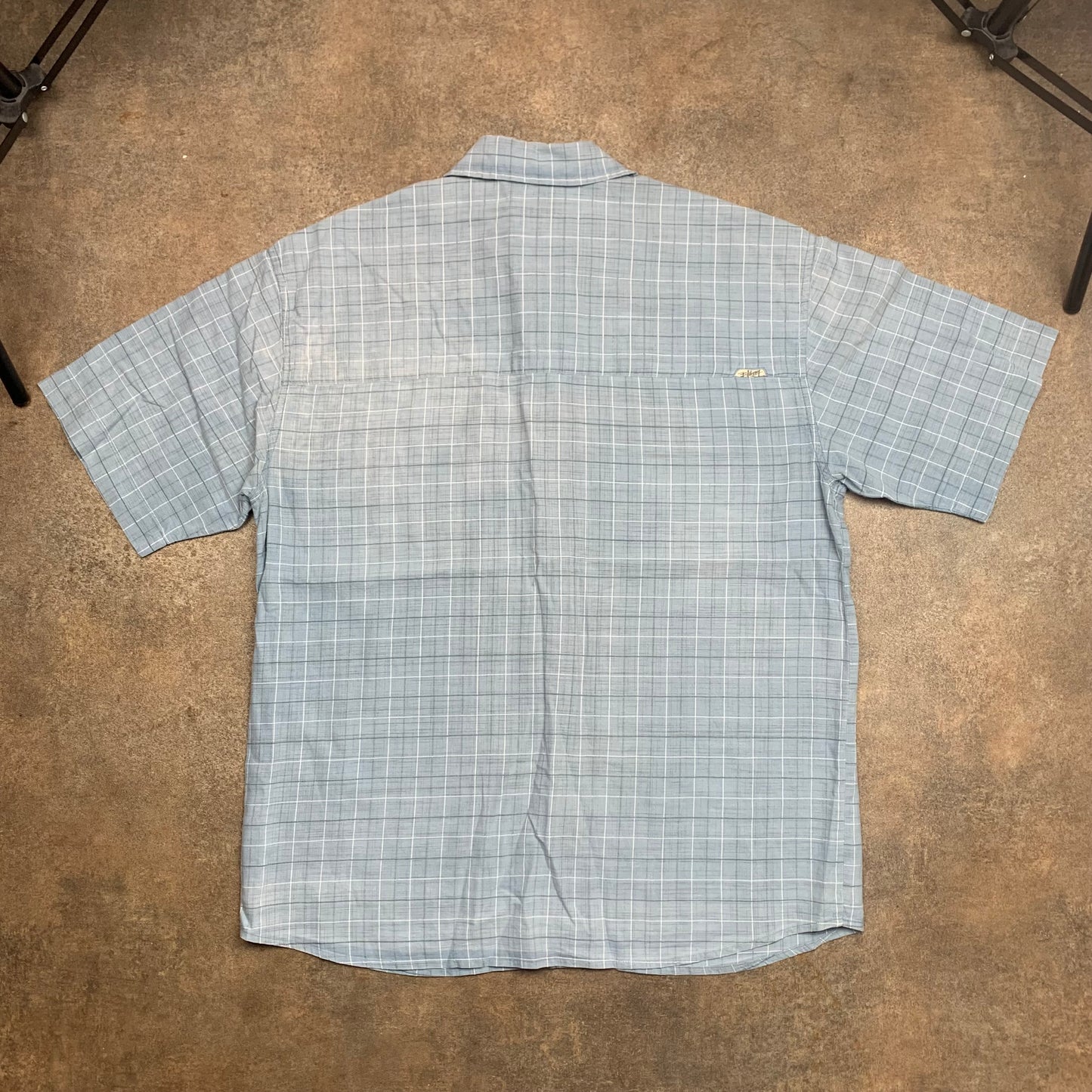 Billabong 00s blue checked button shirt