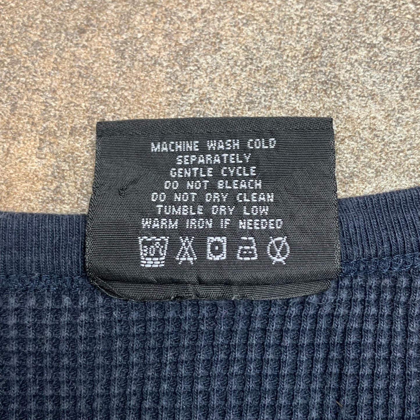 Polo Jeans 00s navy thermal long sleeve tee