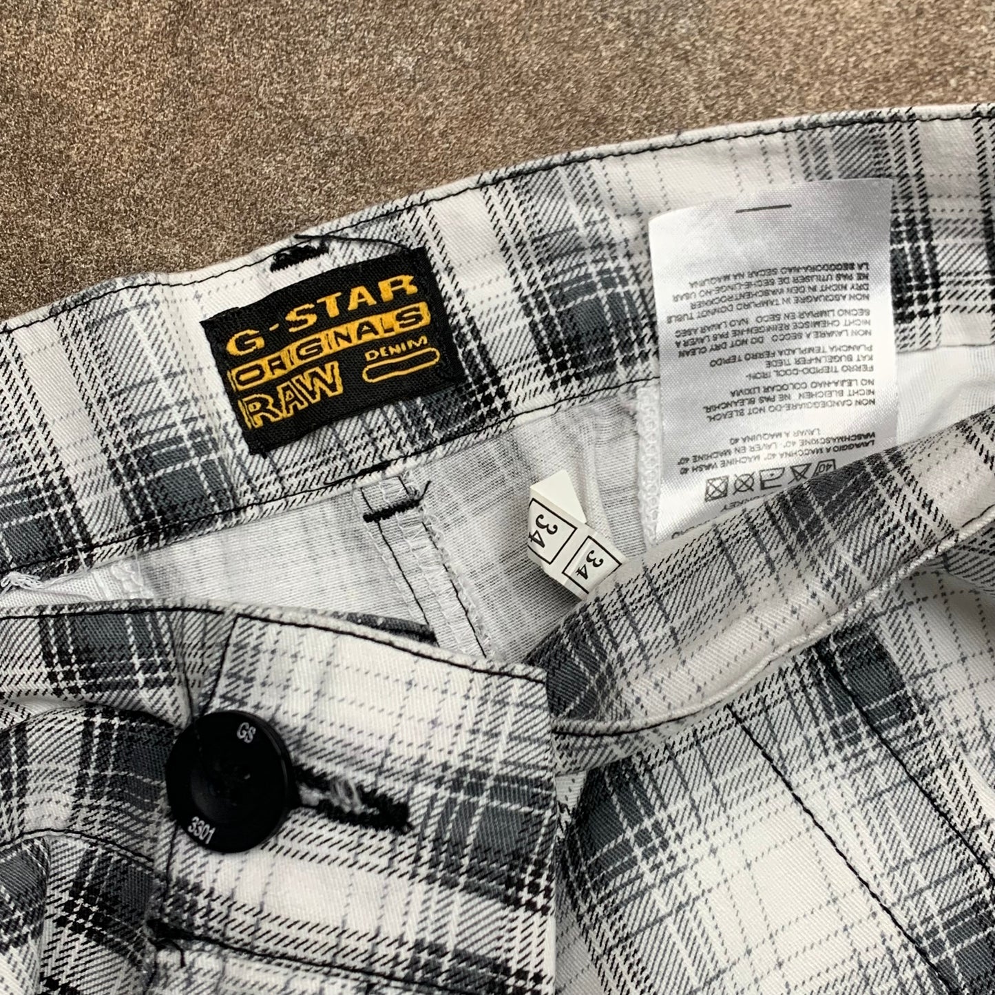 G-Star Raw 00s baggy plaid cargo shorts