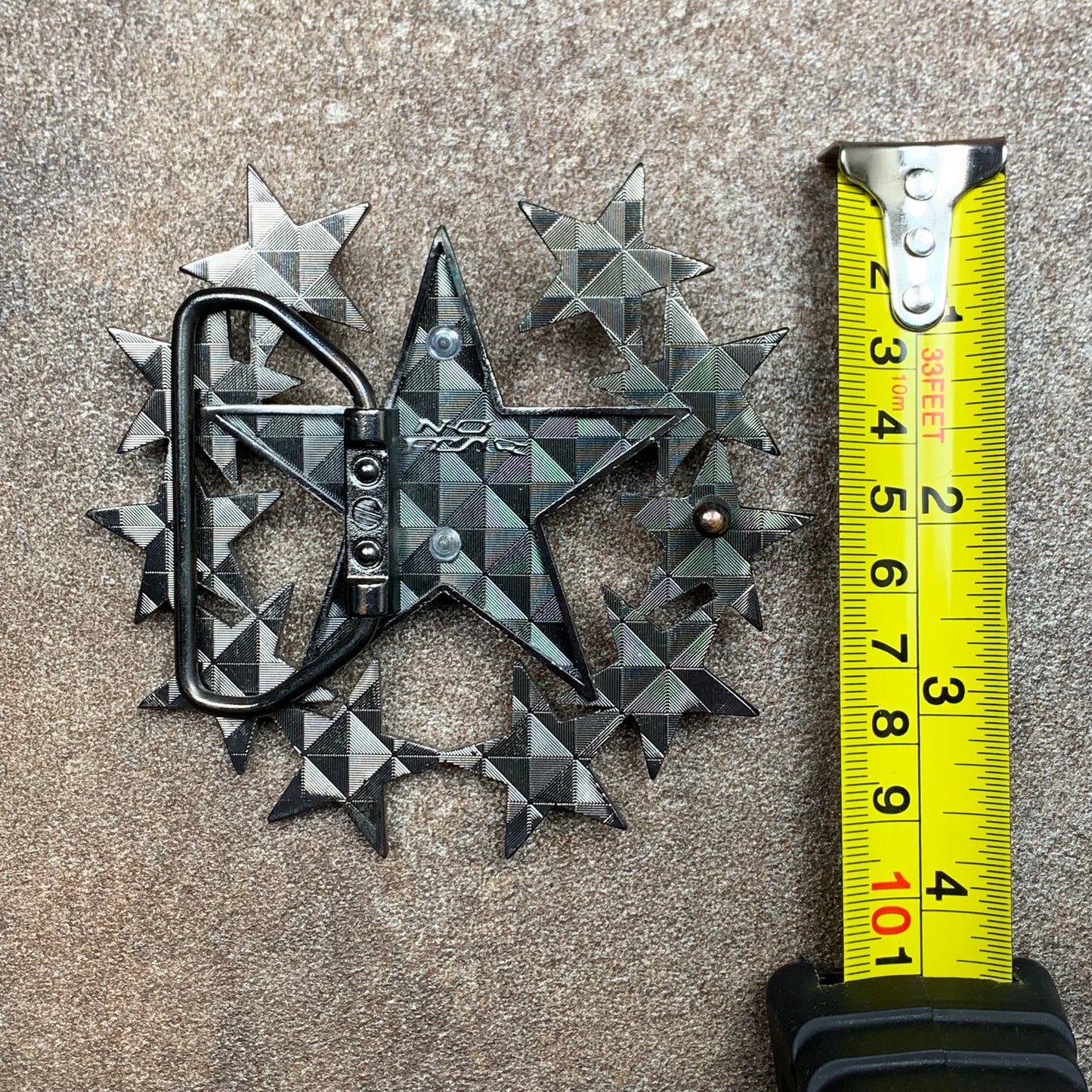 No Fear 00s grunge stars belt buckle