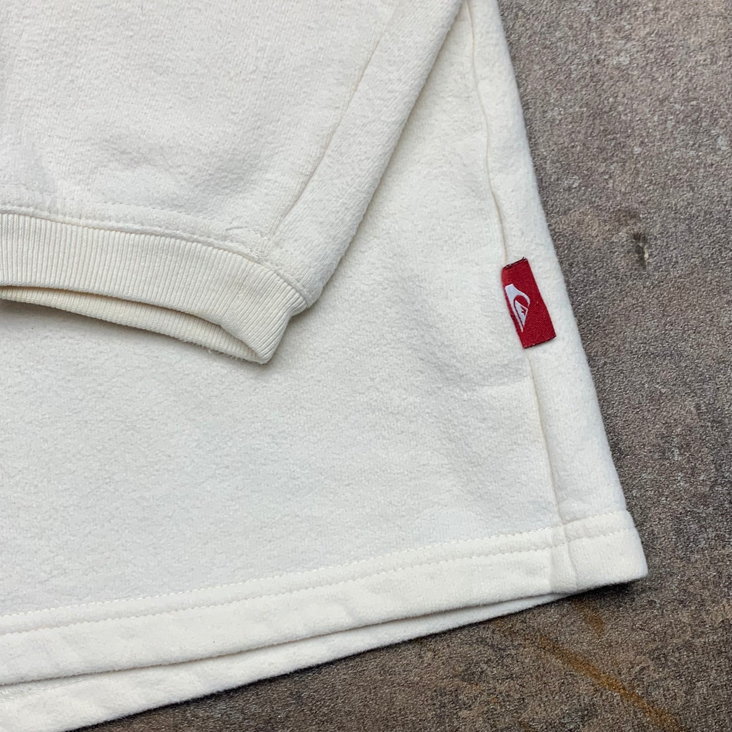 Quiksilver 90s cream graphic boxy sweatshirt