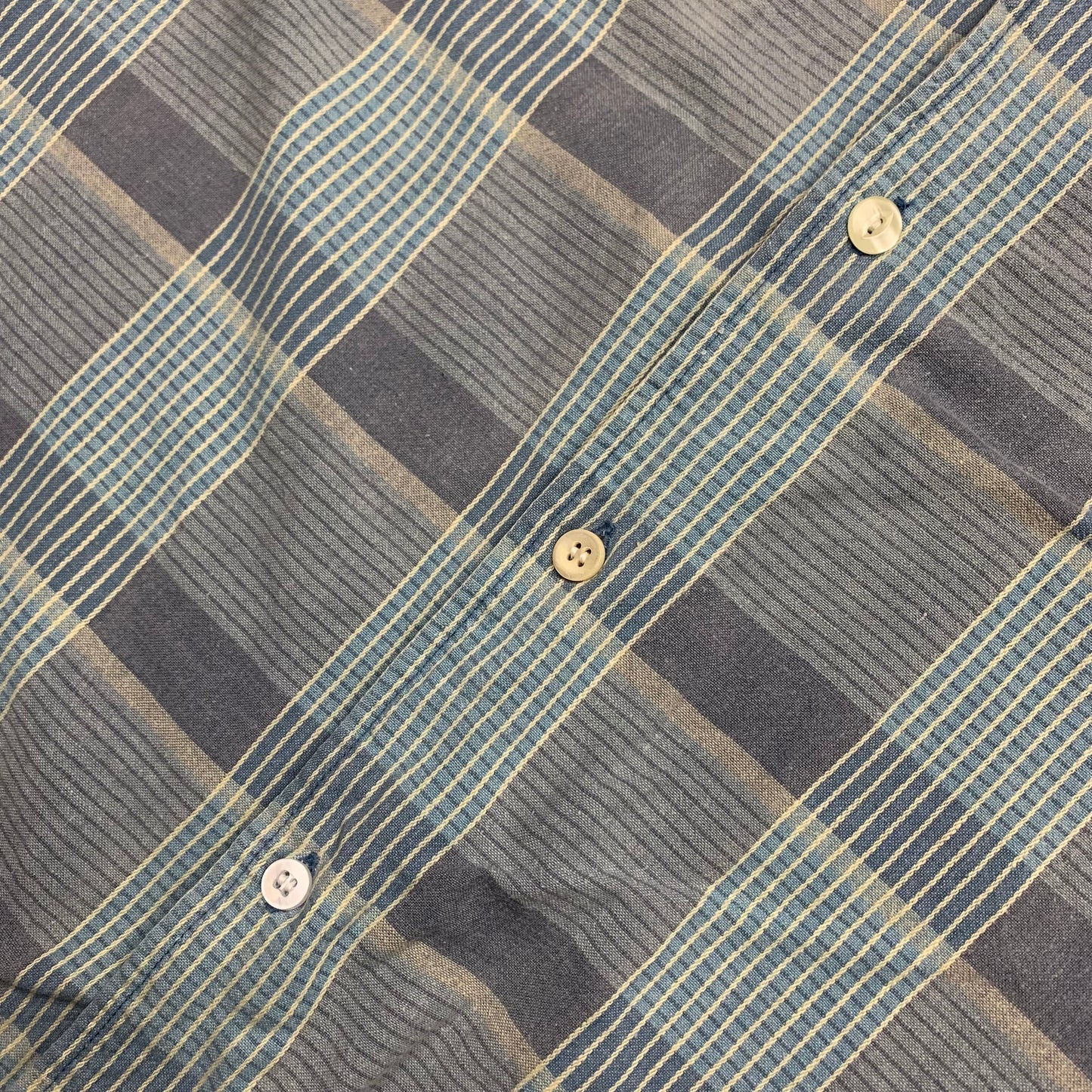 Mambo 90s blue plaid boxy shirt