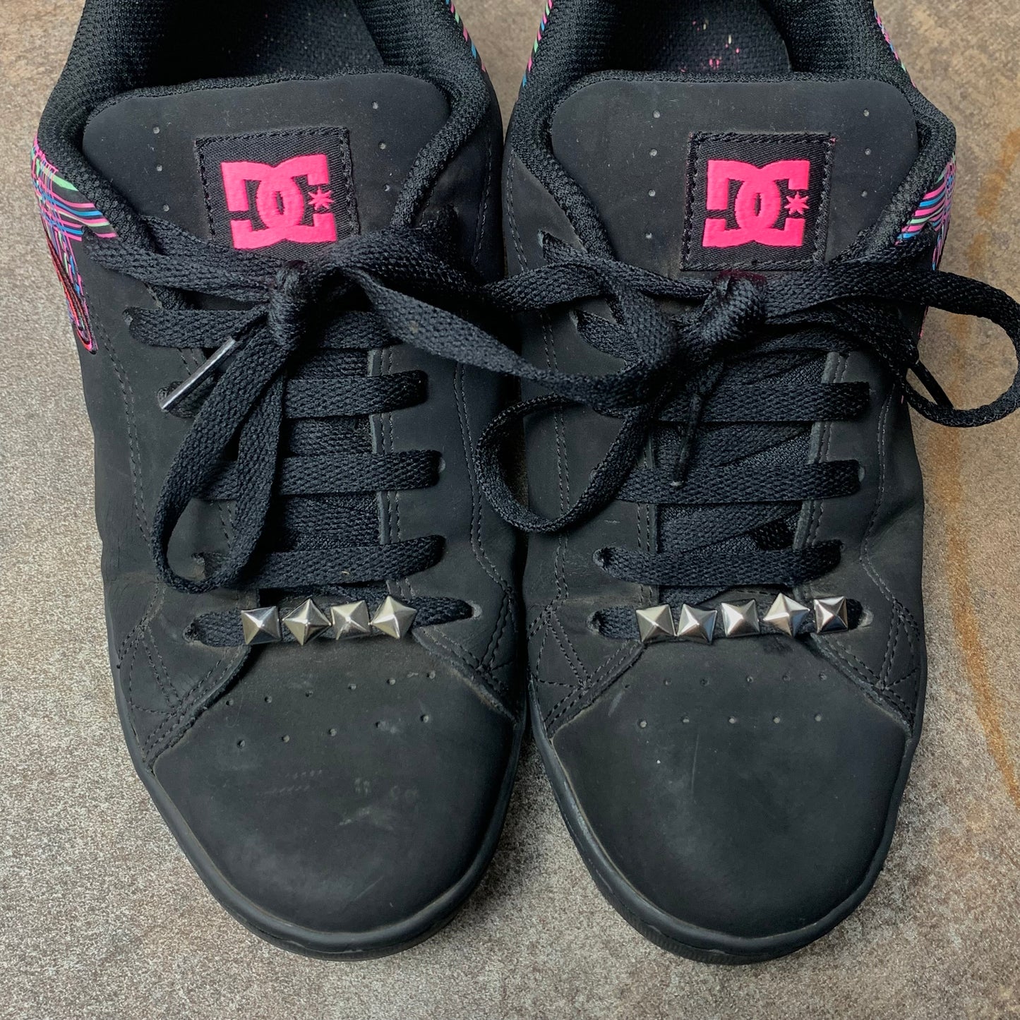 DC Shoes Pixie 4 00s black pink chunky trainers