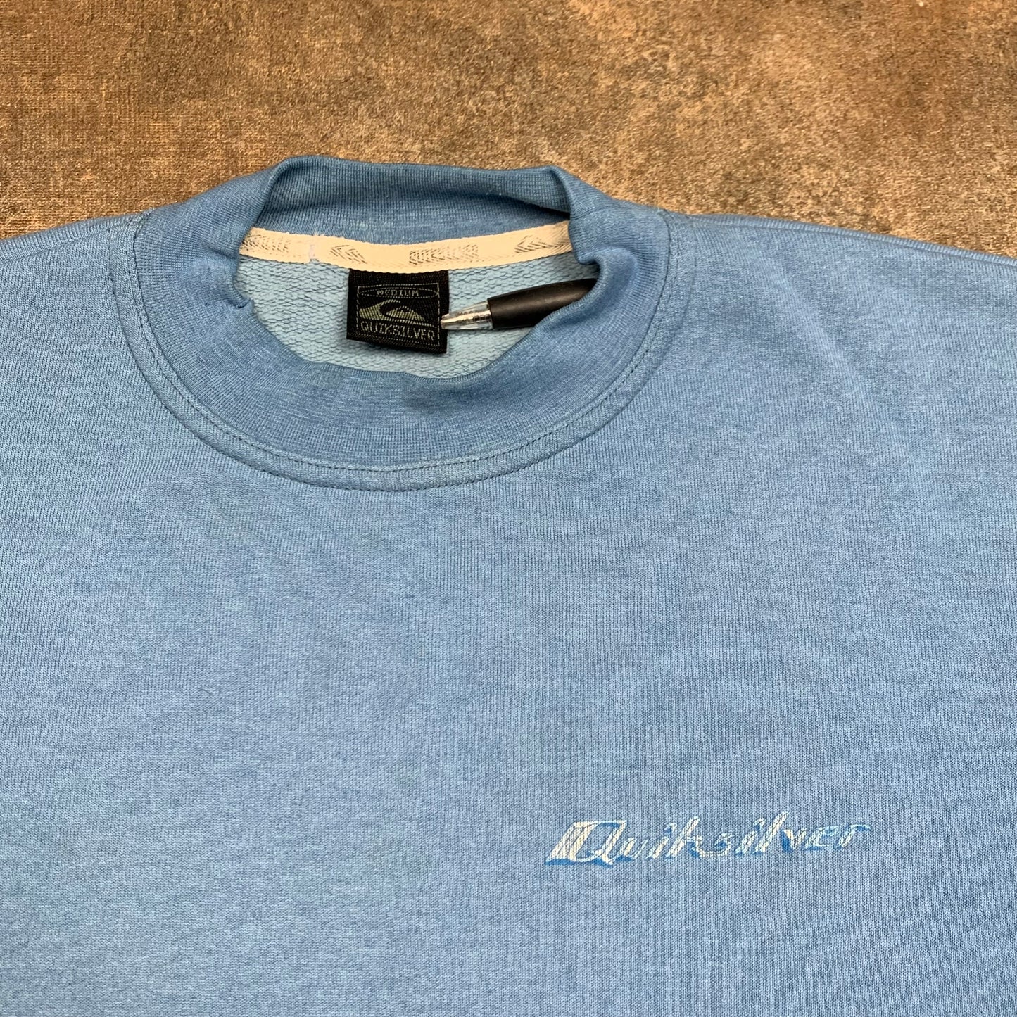 Quiksilver 90s blue graphic boxy sweatshirt