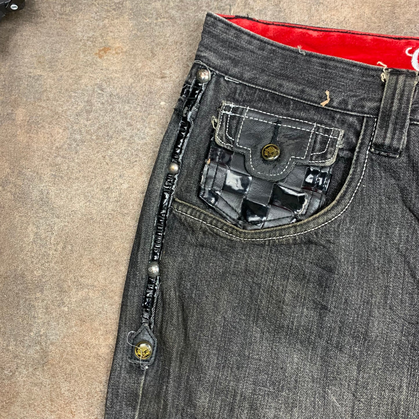 Crown Holder 00s graphic baggy grunge jeans