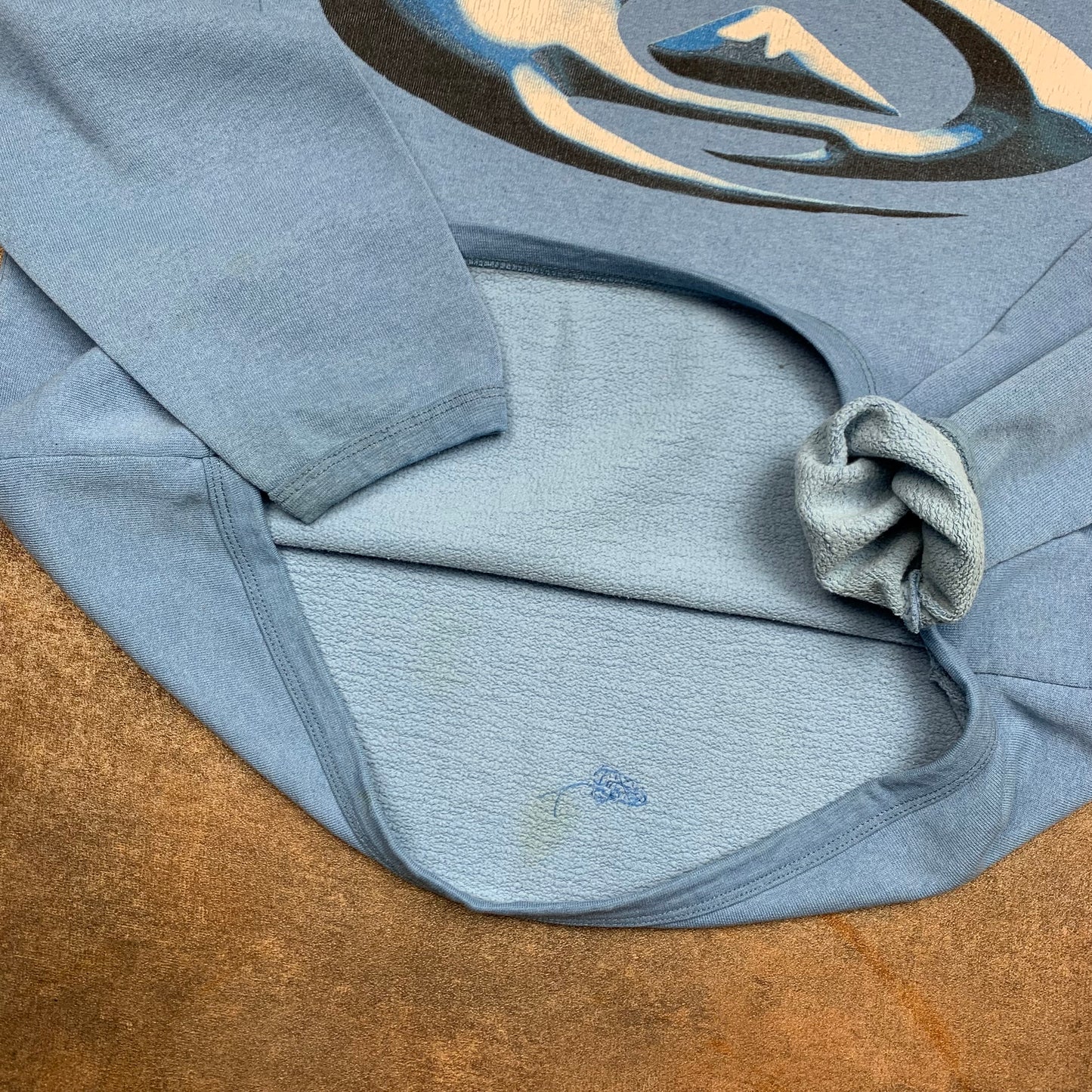 Quiksilver 90s blue graphic boxy sweatshirt