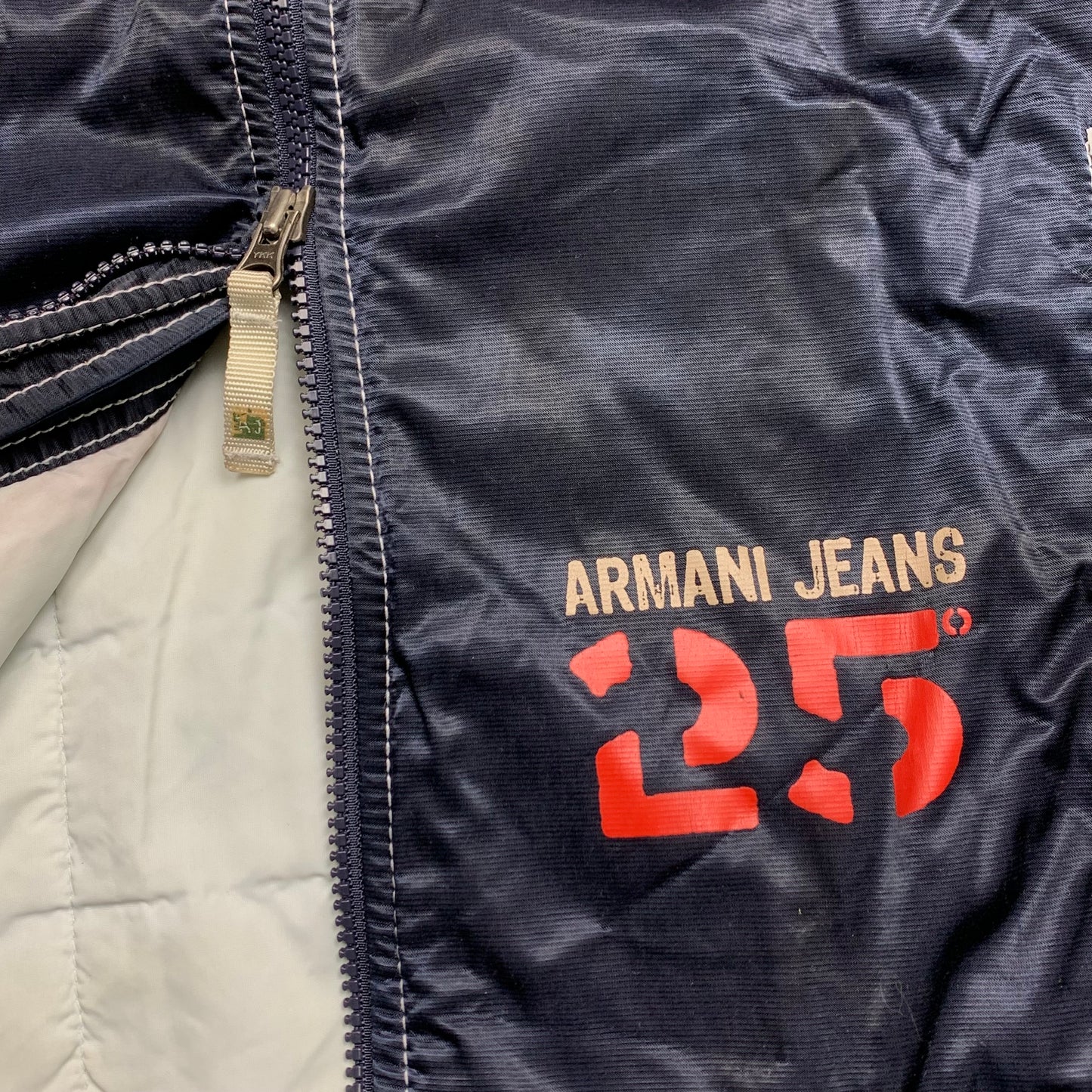 Armani Jeans 00s navy boxy bomber jacket