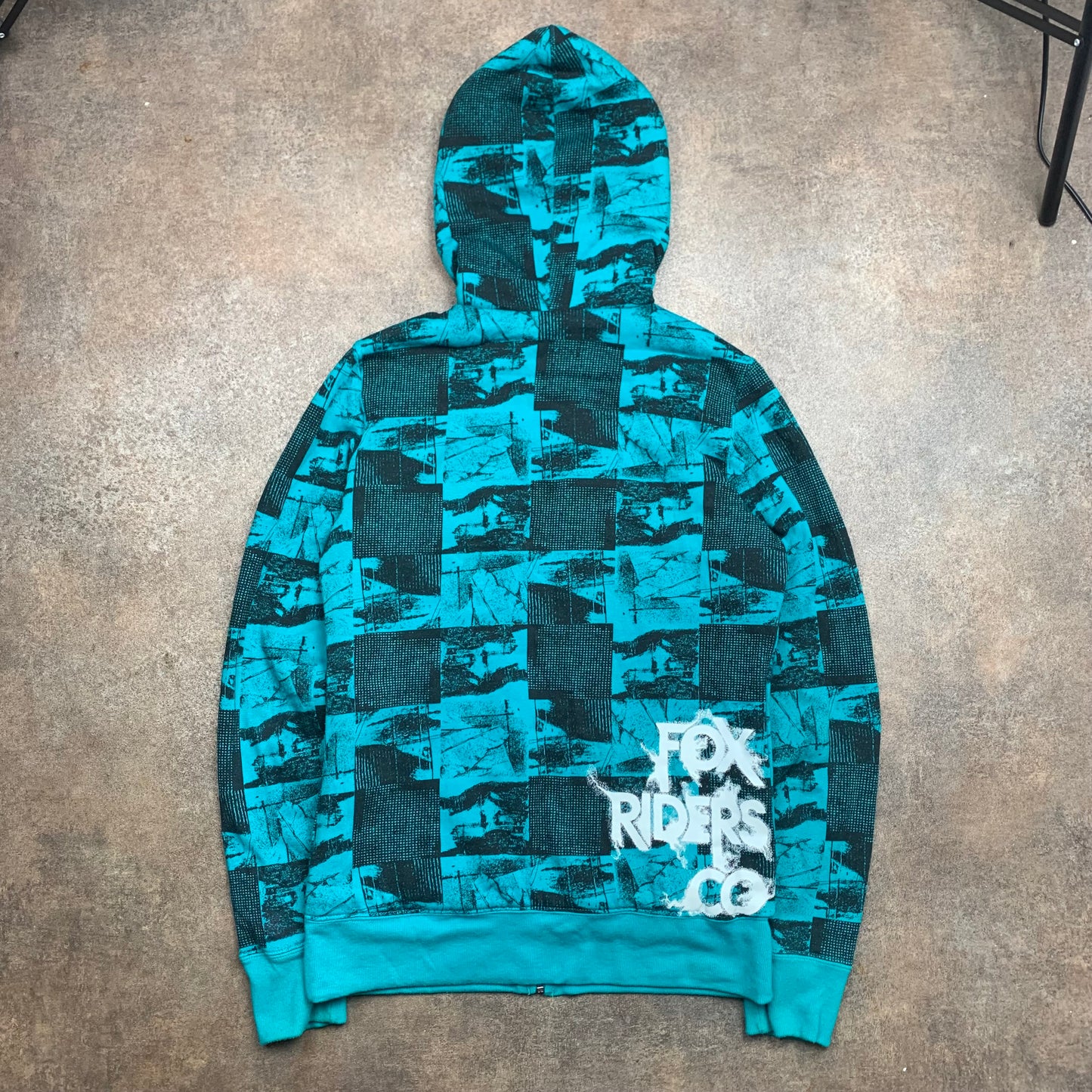 Fox Racing 00s fur lined graphic hoodie