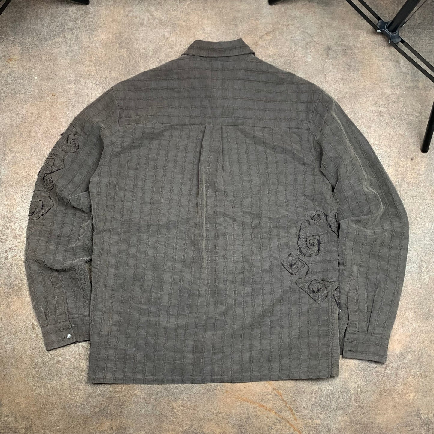 Rip Curl 90s brown cut & sew graphic shirt