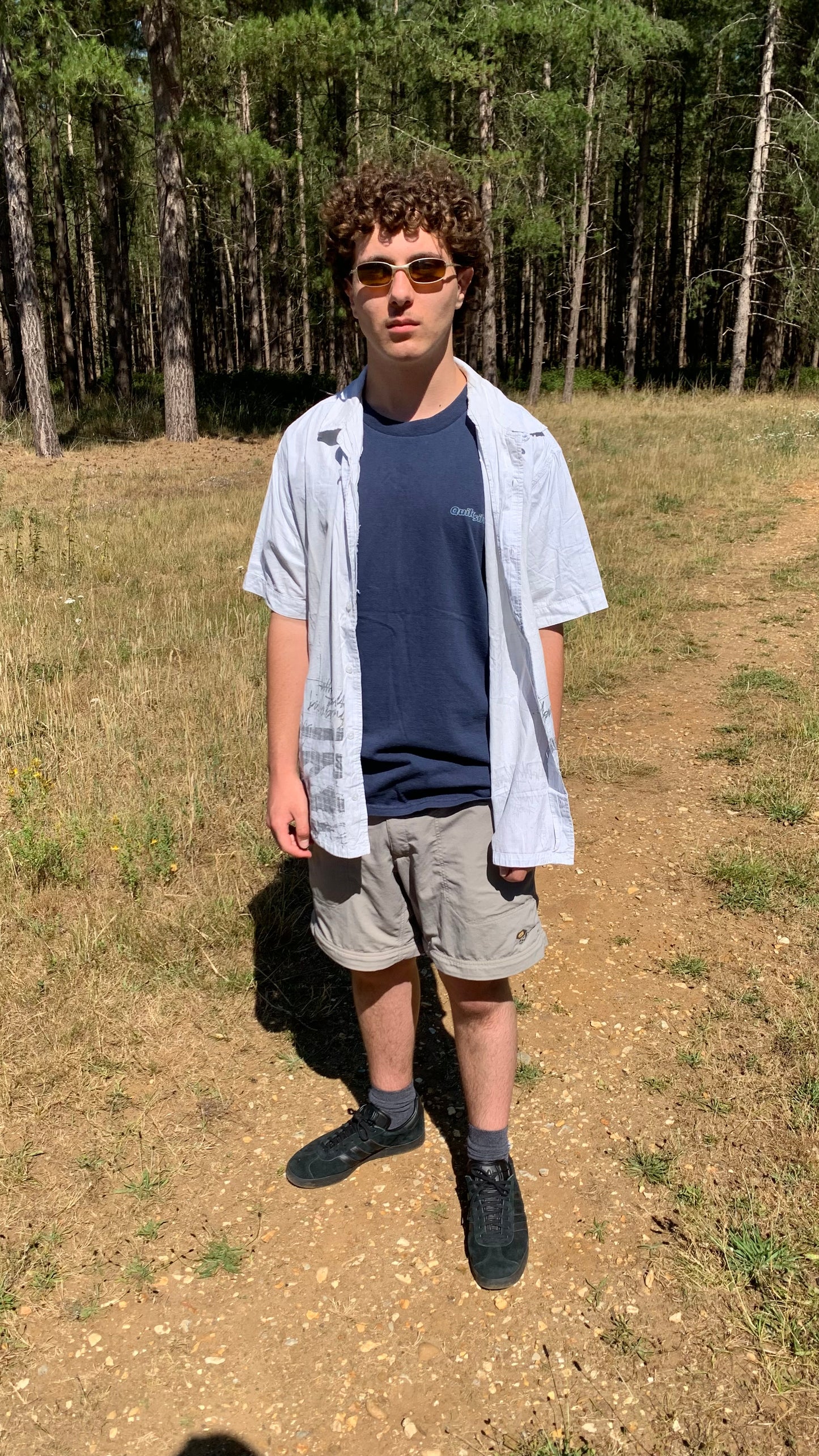 Mountain Hardwear 00s grey faded baggy shorts