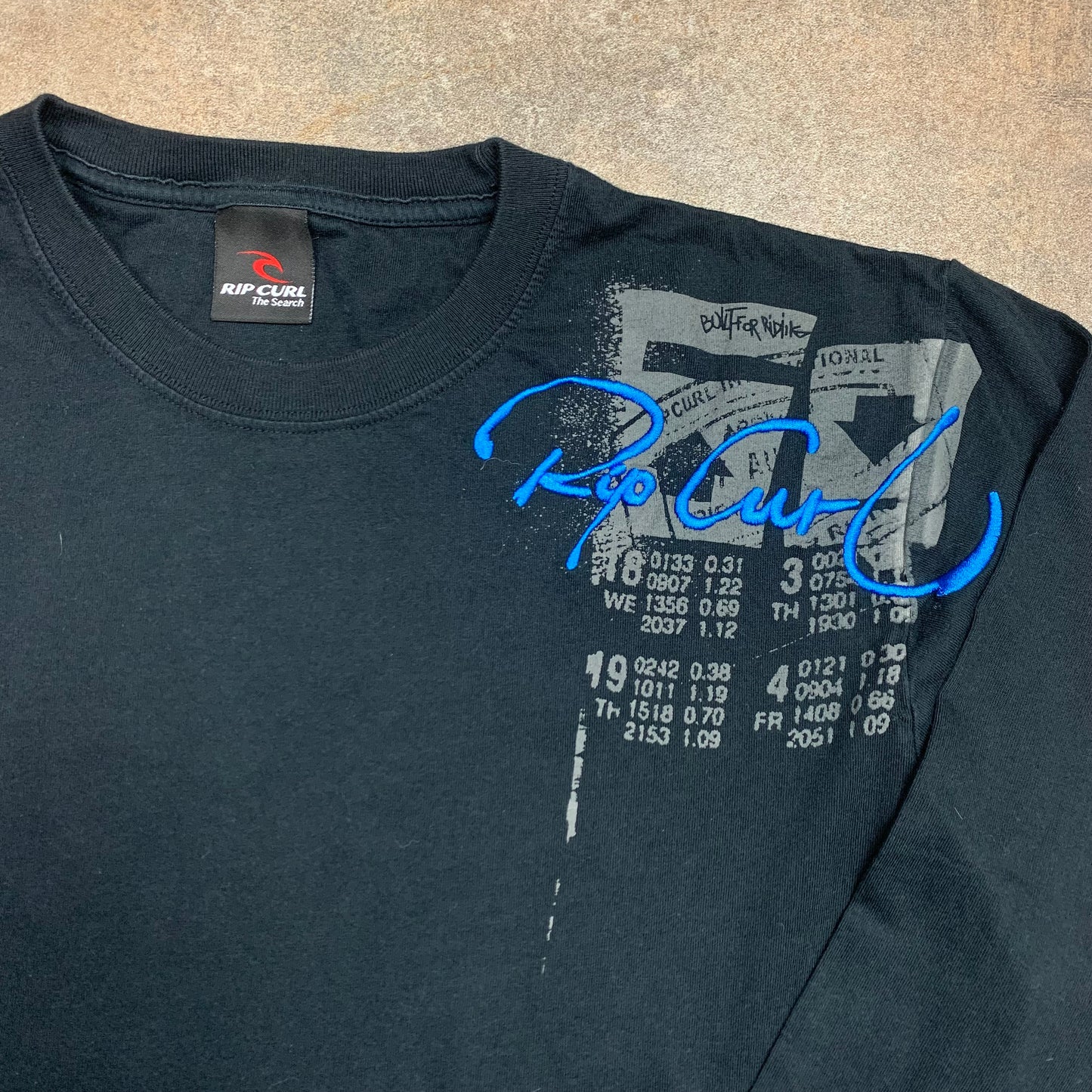 Rip Curl 00s black graphic long sleeve tee