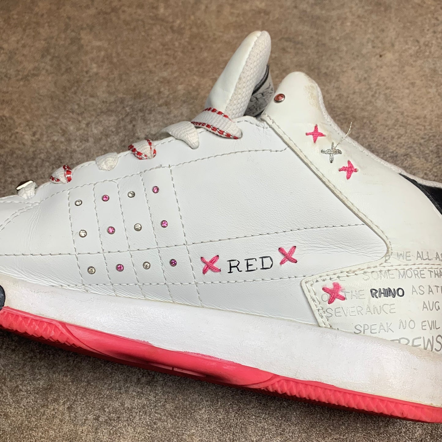 Ecko Red 00s white pink scene trainers