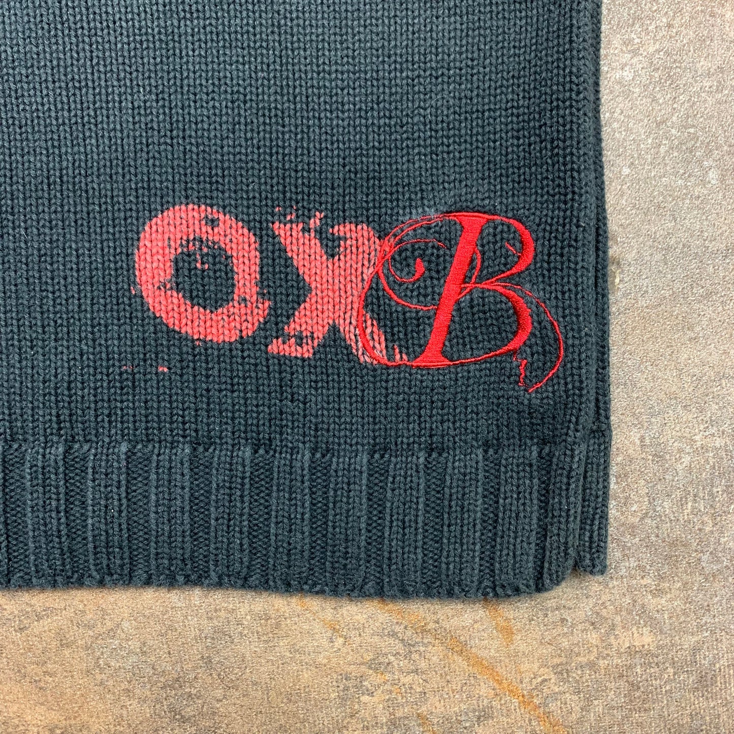Oxbow 00s embroidered quarter zip knit