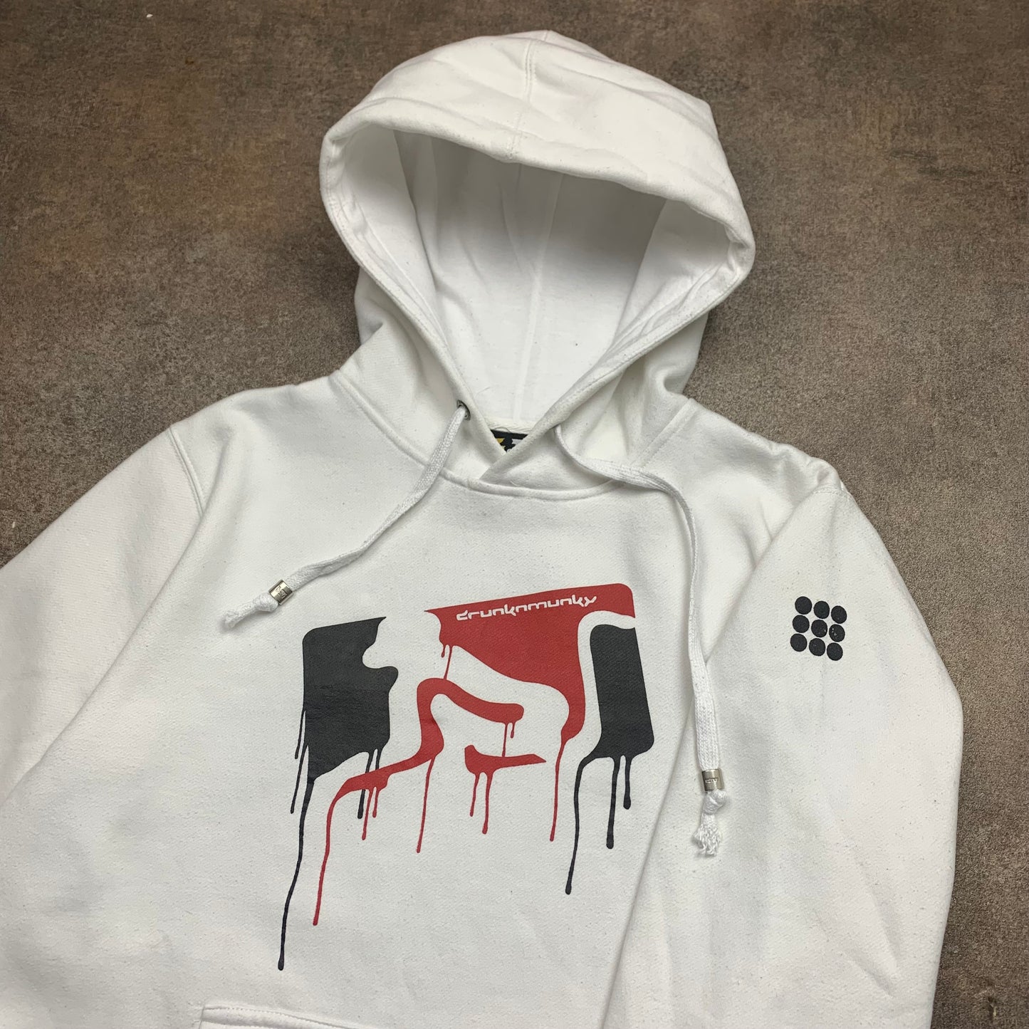 Drunknmunky 00s graphic boxy hoodie