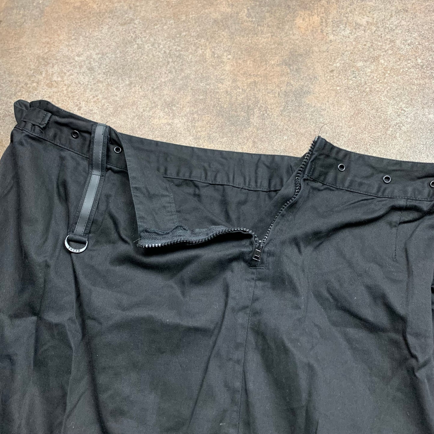 Tripp NYC 00s black grunge goth maxi short skirt