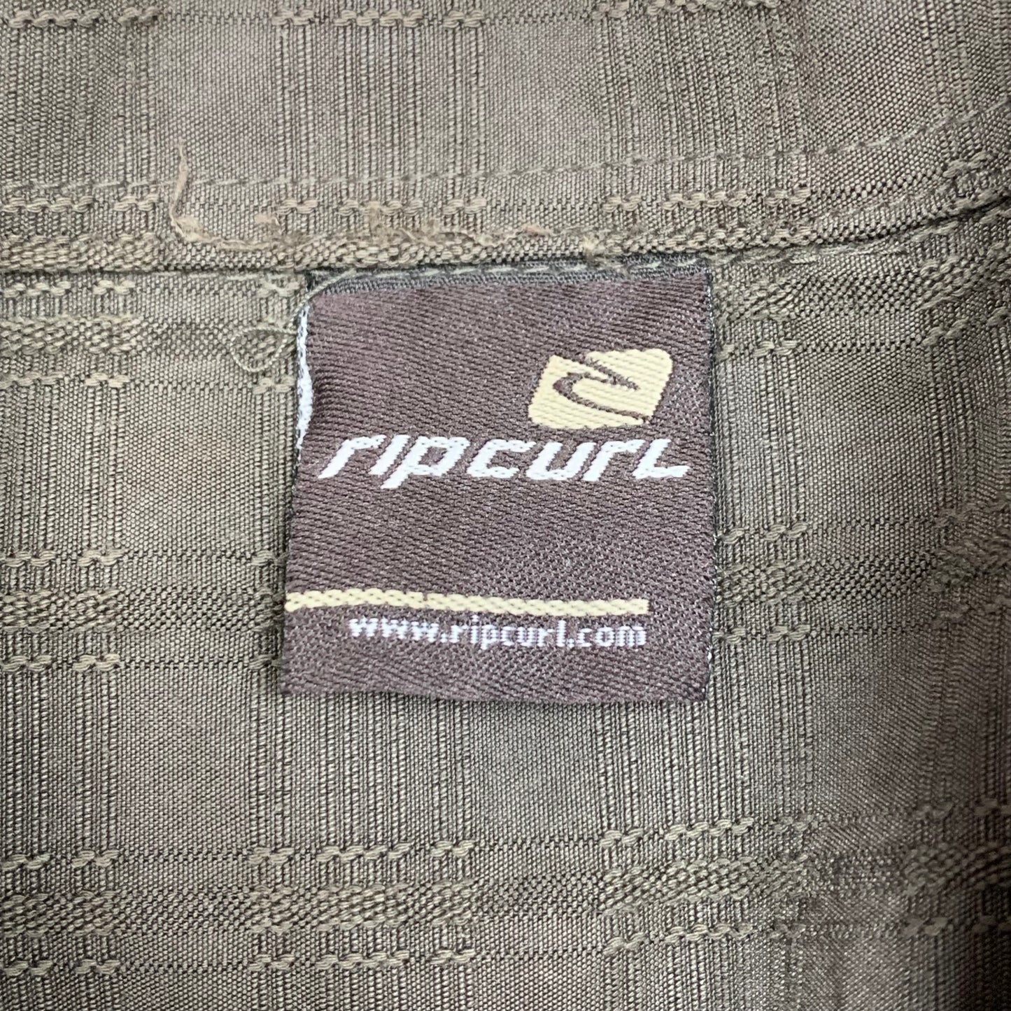 Rip Curl 90s brown cut & sew graphic shirt