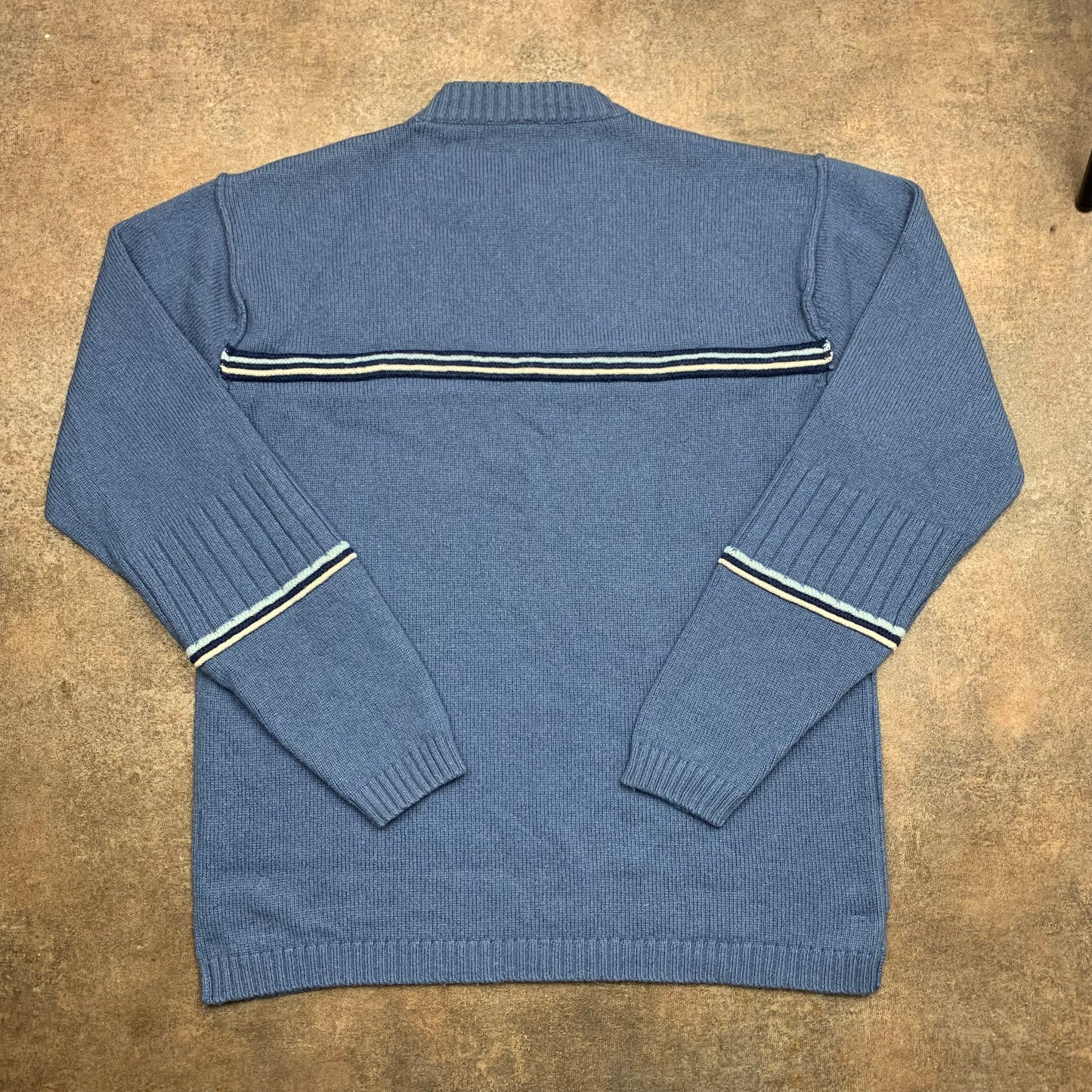 Rip Curl 00s graphic blue knit jumper