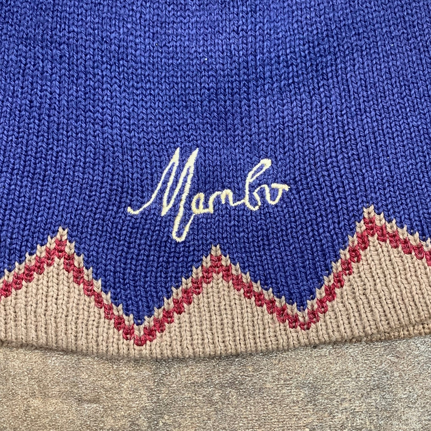 Mambo 90s navy beanie hat