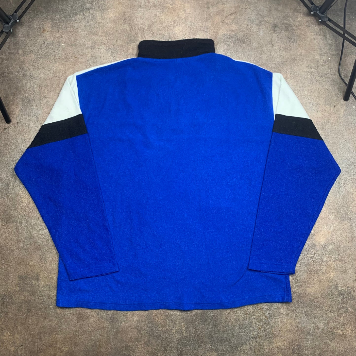 FUBU 00s navy white quarter zip fleece