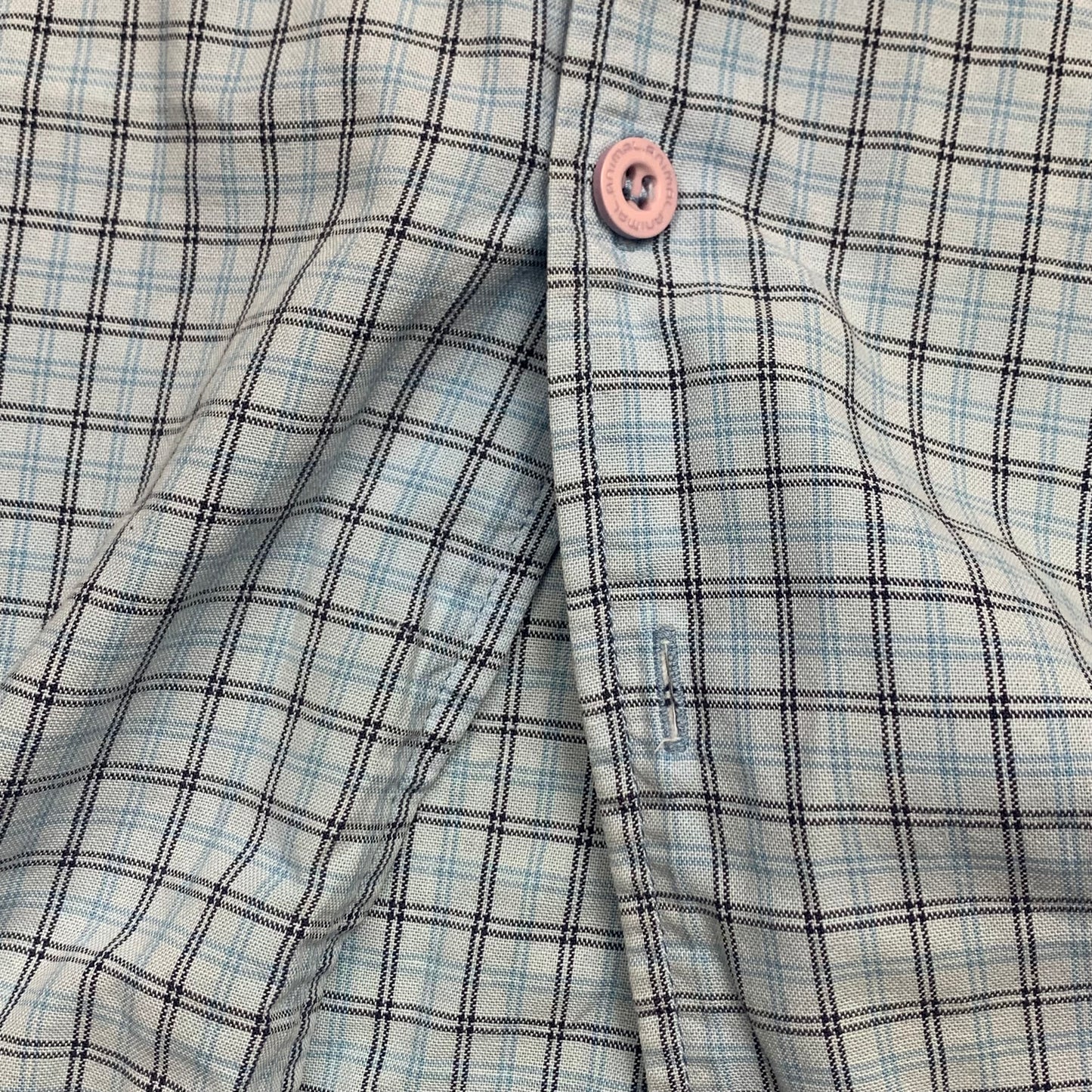 Animal 90s plaid button collar shirt