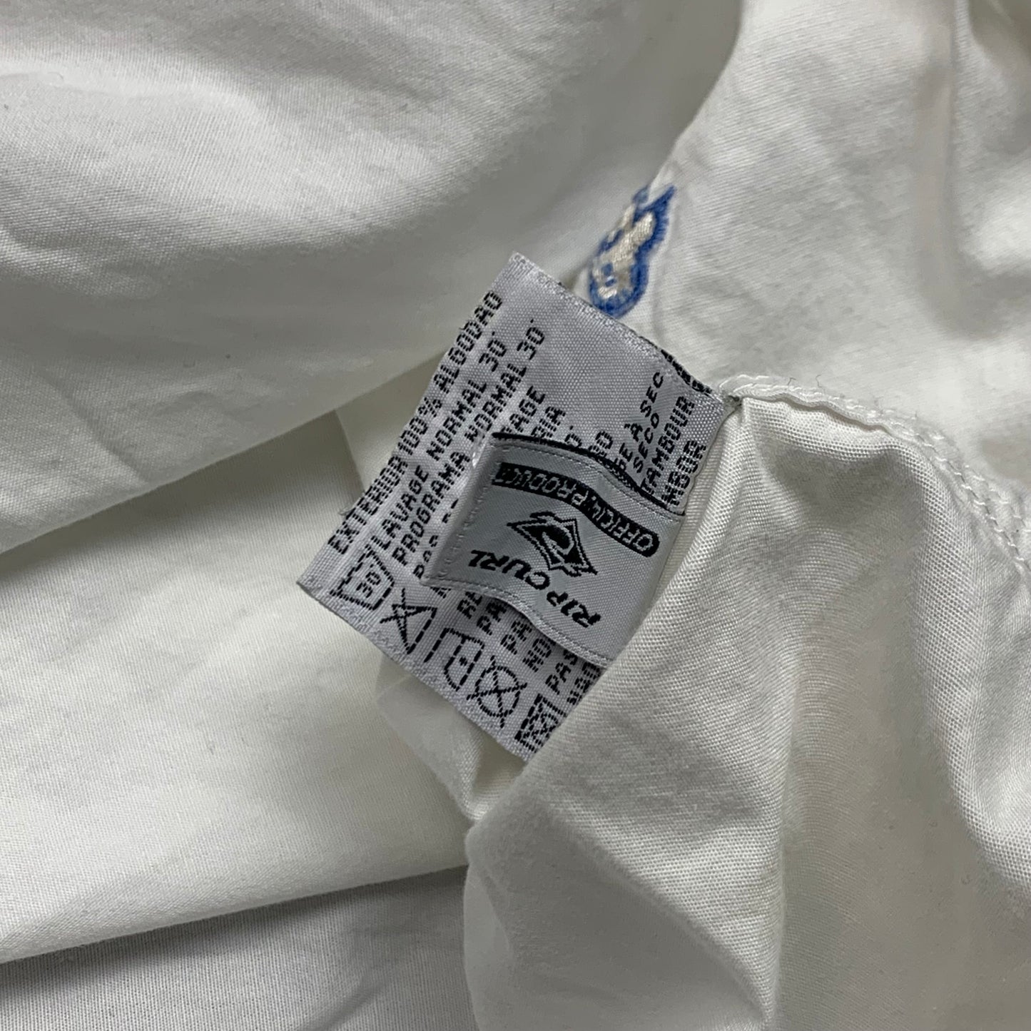 Rip Curl 00s white navy graphic floral shirt
