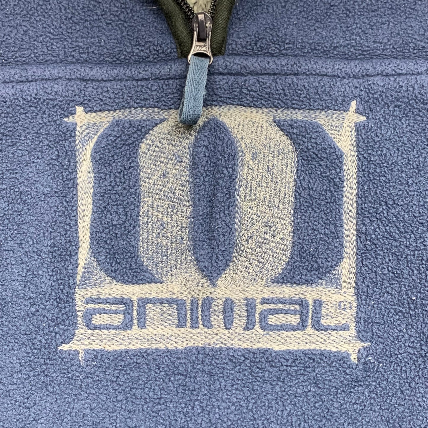 Animal 00s navy graphic lined fleece hoodie