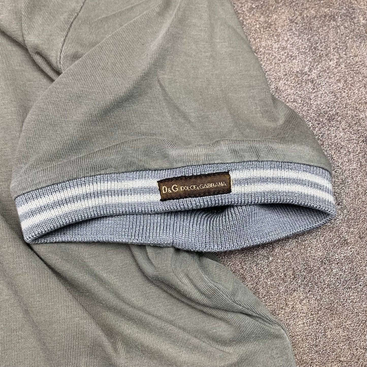 Dolce & Gabbana 00s graphic khaki polo shirt