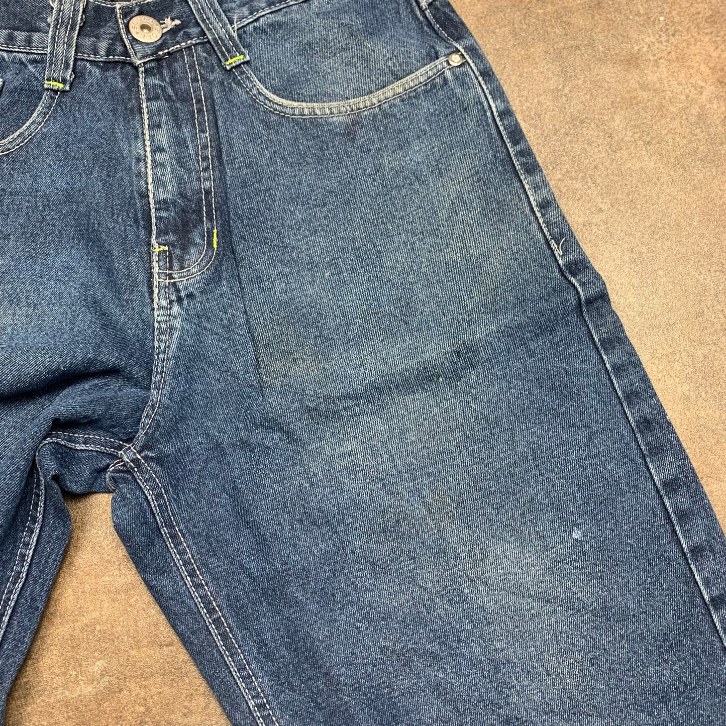 Southpole 00s navy baggy graphic jorts