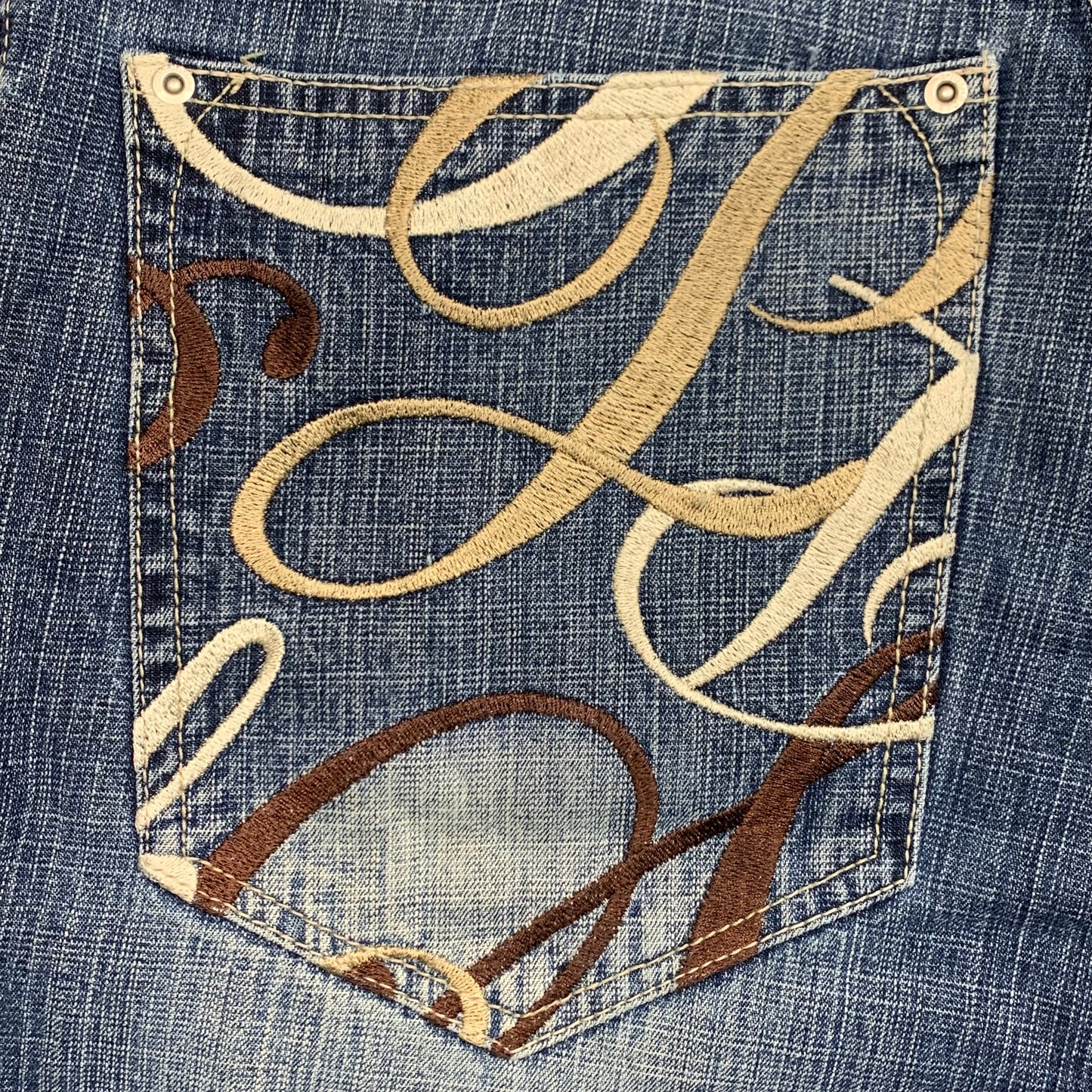 Southpole 00s navy graphic baggy jorts