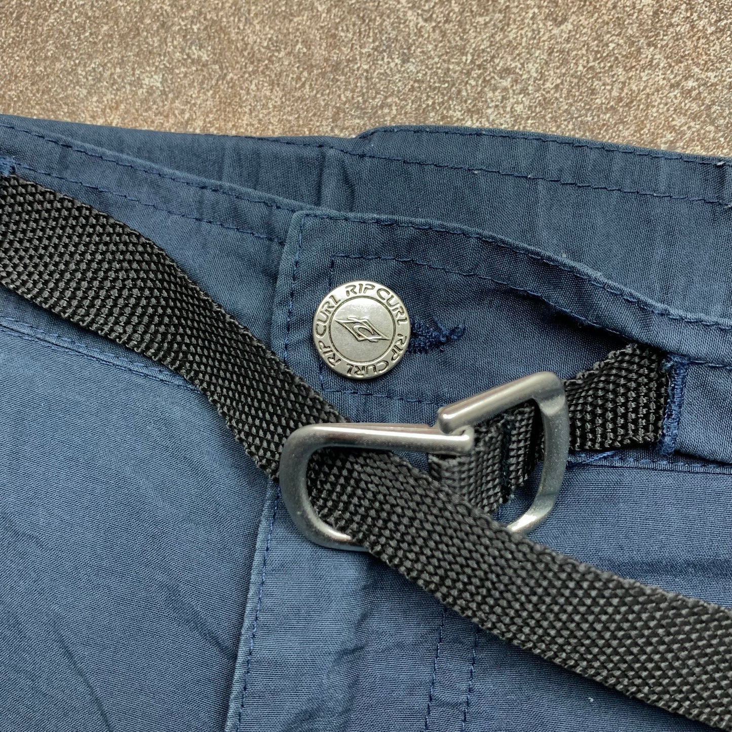 Rip Curl 00s navy carpenter graphic trousers