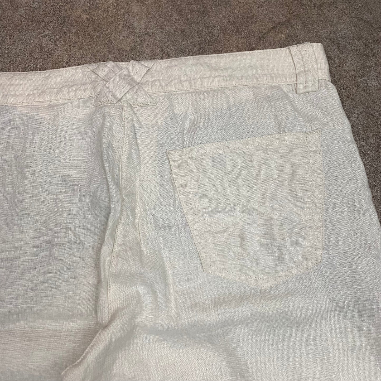 Armani Jeans 00s cream baggy linen jeans