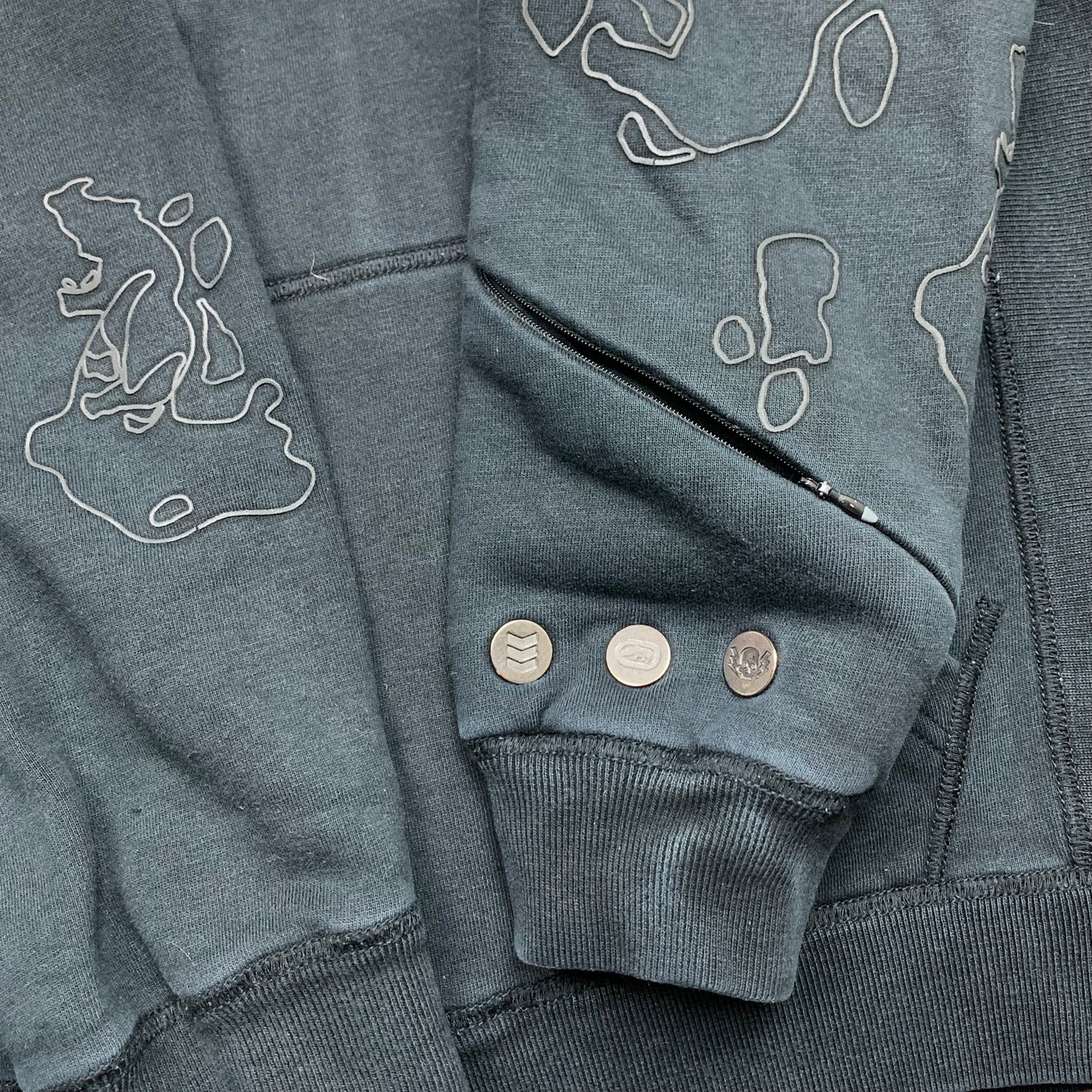 Ecko Unltd. 00s black grey graphic hoodie
