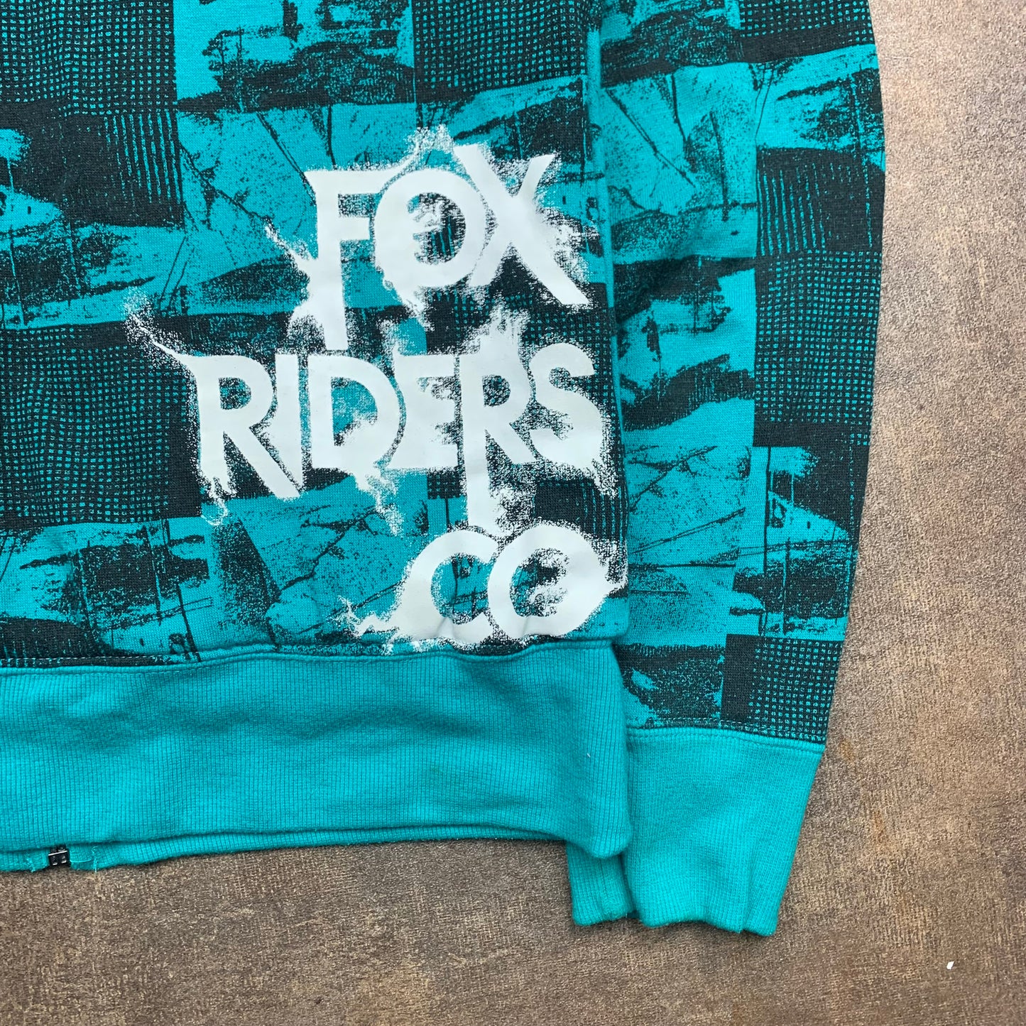 Fox Racing 00s fur lined graphic hoodie